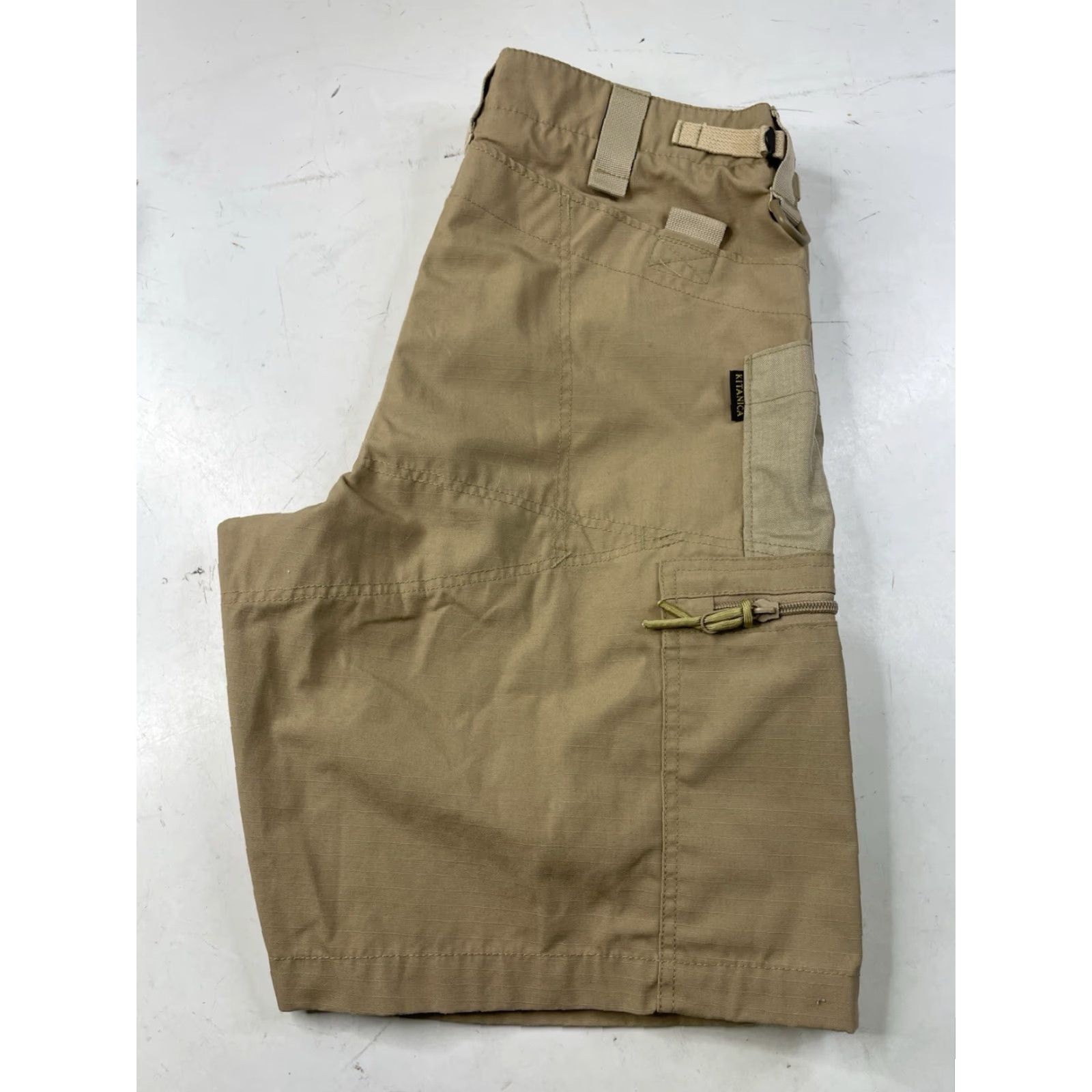 Vintage Kitanica Cargo Shorts Mens Large Beige Tactical Utility Workwear Ripstop USA Size US 33 - 7 Thumbnail