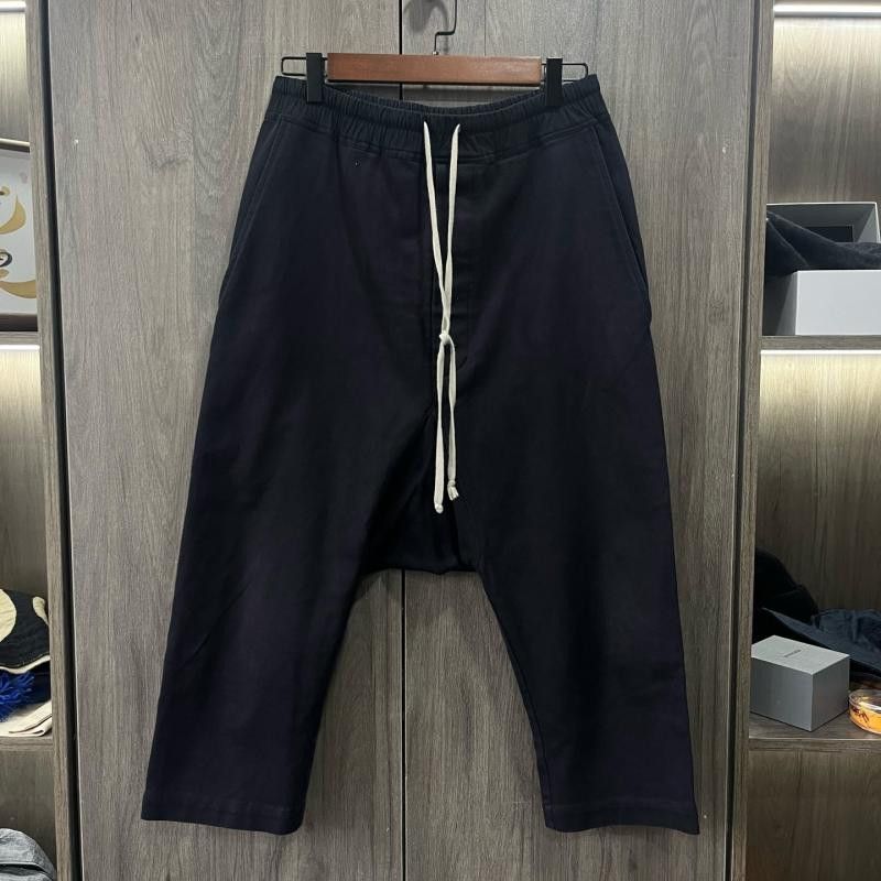 Rick Owens Rick Owens Black Wool Drawstring Pants Size US 32 / EU 48 - 2 Thumbnail