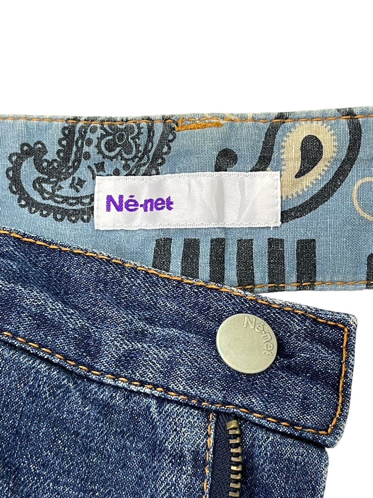 Issey Miyake Paisley Bandana Ne Net Hybrid Jeans Baggy Tapered 6🟦9 Size US 32 / EU 48 - 15 Thumbnail