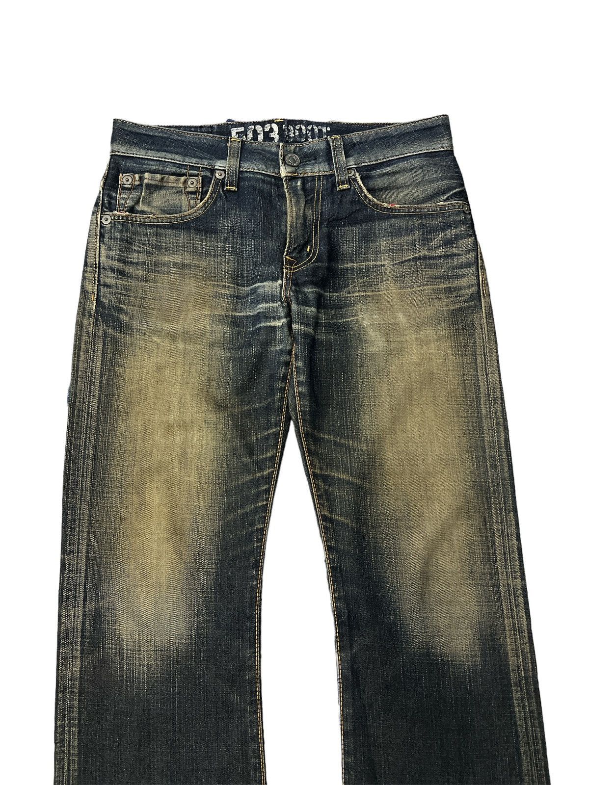 Japanese Brand × Vintage FLARED💥RUSTY EDWIN 503 BOOT DISTRESSED DENIM PANT Size US 31 - 3 Thumbnail