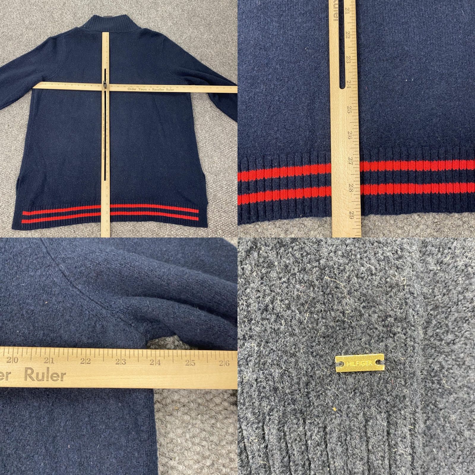 Tommy Hilfiger Tommy Hilfiger Sweater Women 2XL Navy Mock Neck Half Zip Knit Logo Embroidered Zipper Pullover Womens Size XXL / US 16-18 / IT 52-54 - 8 Thumbnail