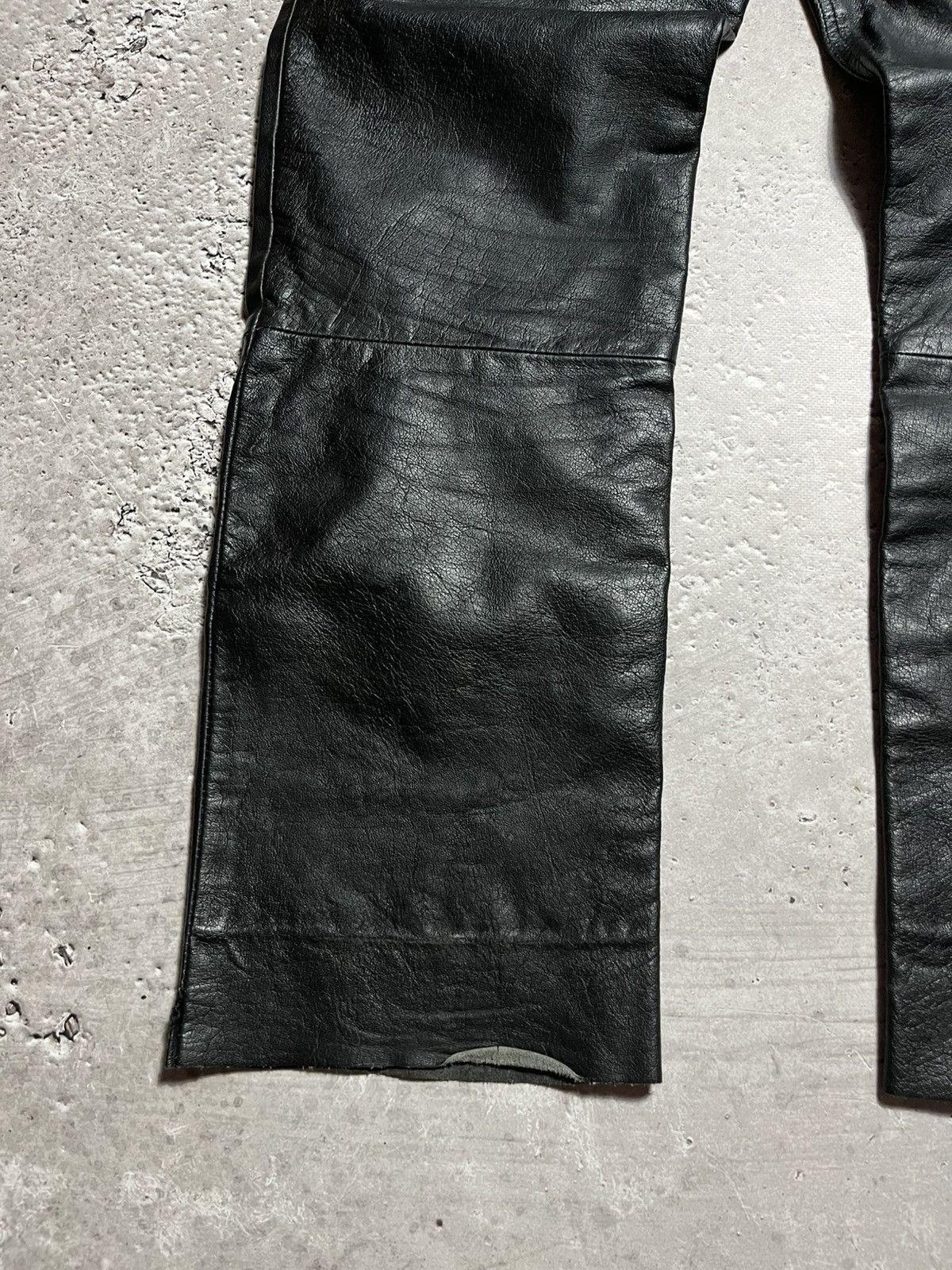 Japanese Brand × Leather Vintage Black Avant-Garde Real Leather Pants with Edgy Style Size US 30 / EU 46 - 6 Thumbnail