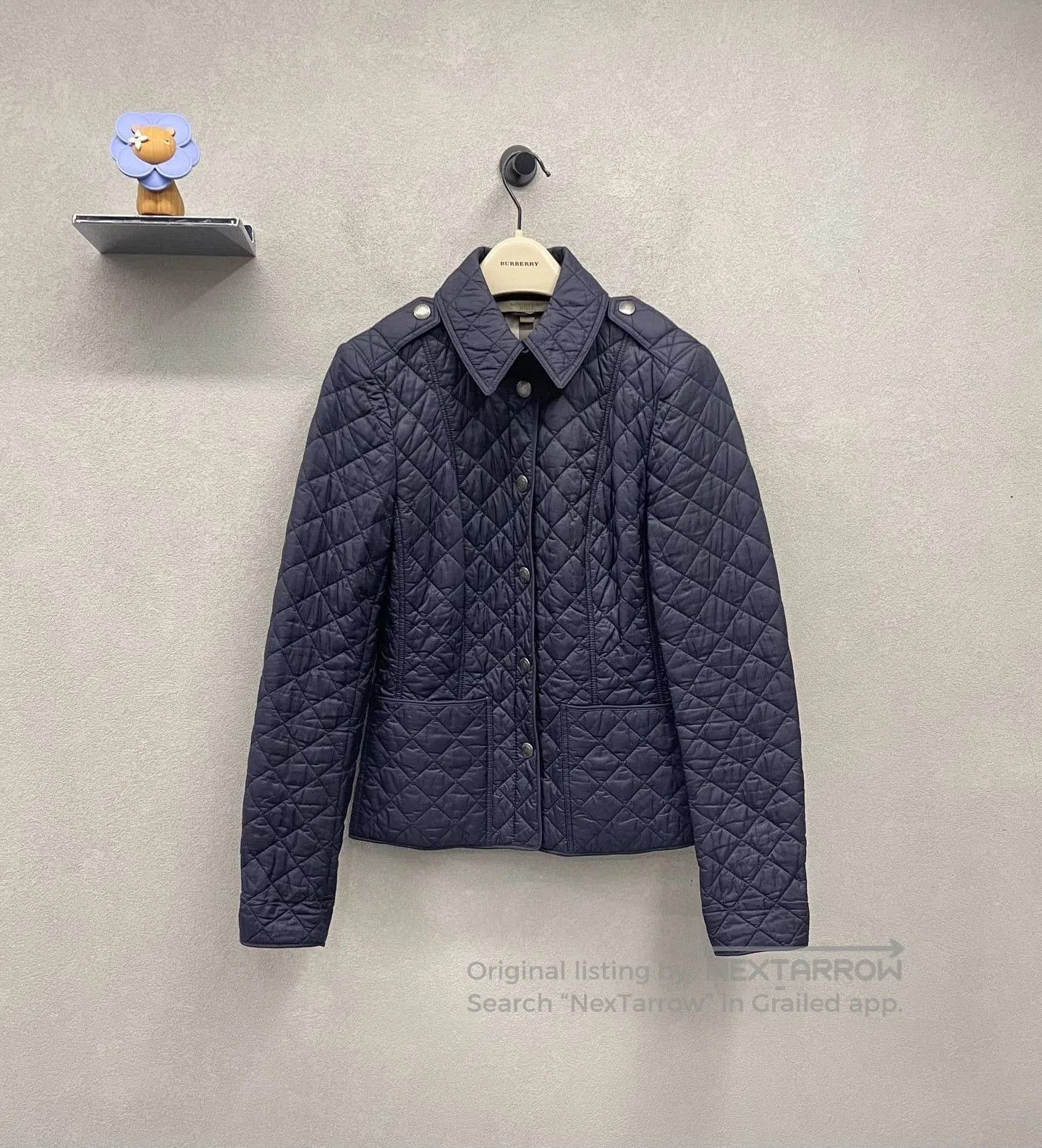 Burberry Burberry Quilted Navy Coat XS. Size XS / US 0-2 / IT 36-38 - 1 Thumbnail