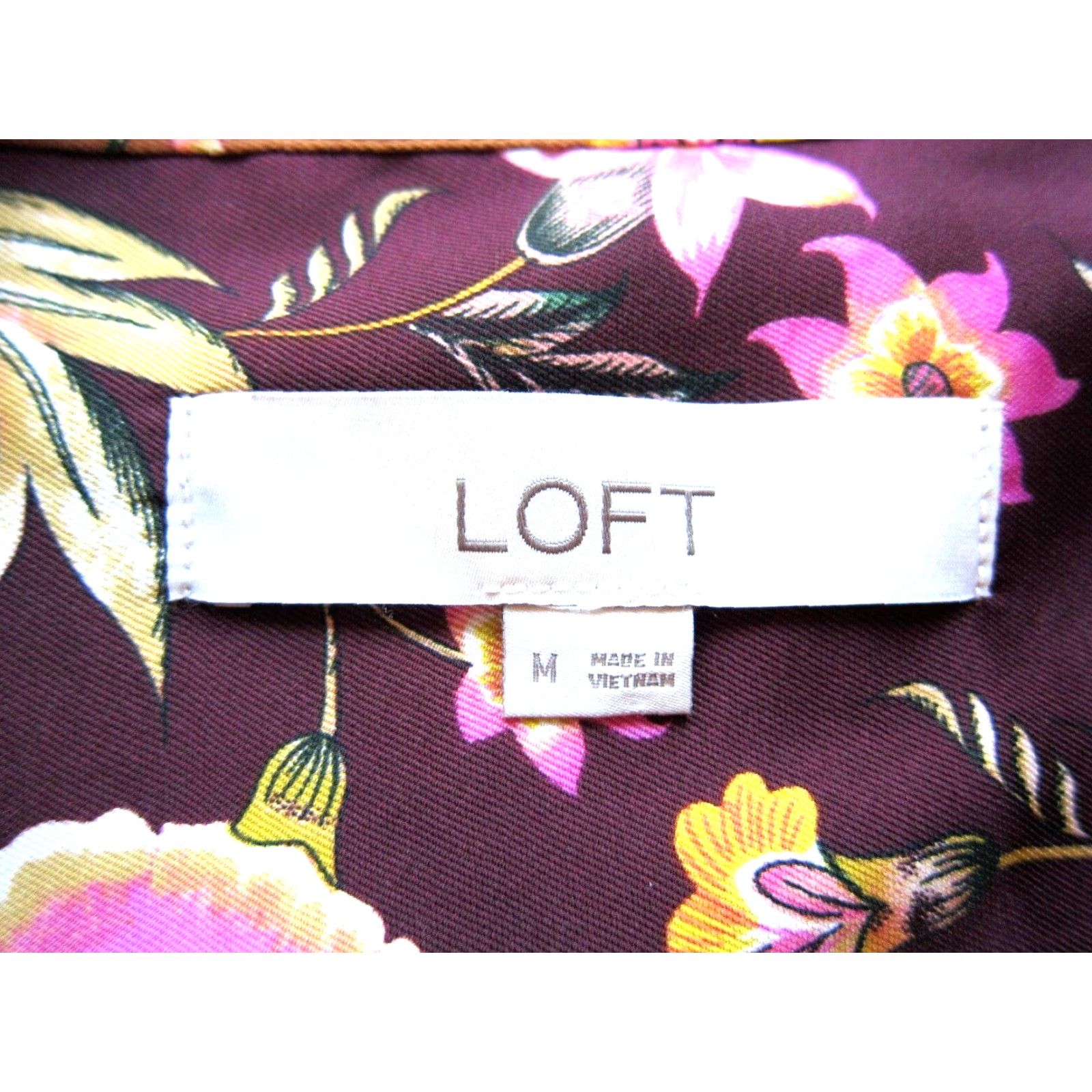 Ann Taylor Ann Taylor Loft Blouse Shirt Womens Floral Long Sleeve Yellow Medium Pullover Knit Casual Dressy Tunic Size M / US 6-8 / IT 42-44 - 4 Thumbnail