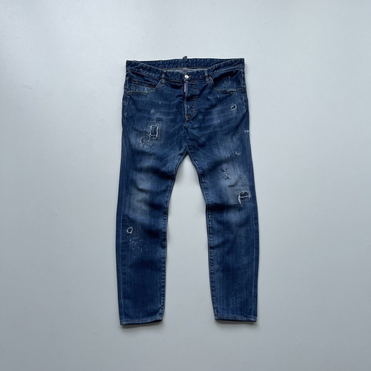 Dsquared2 Distressed Japan Skinny Dan Stretch Jeans Blue