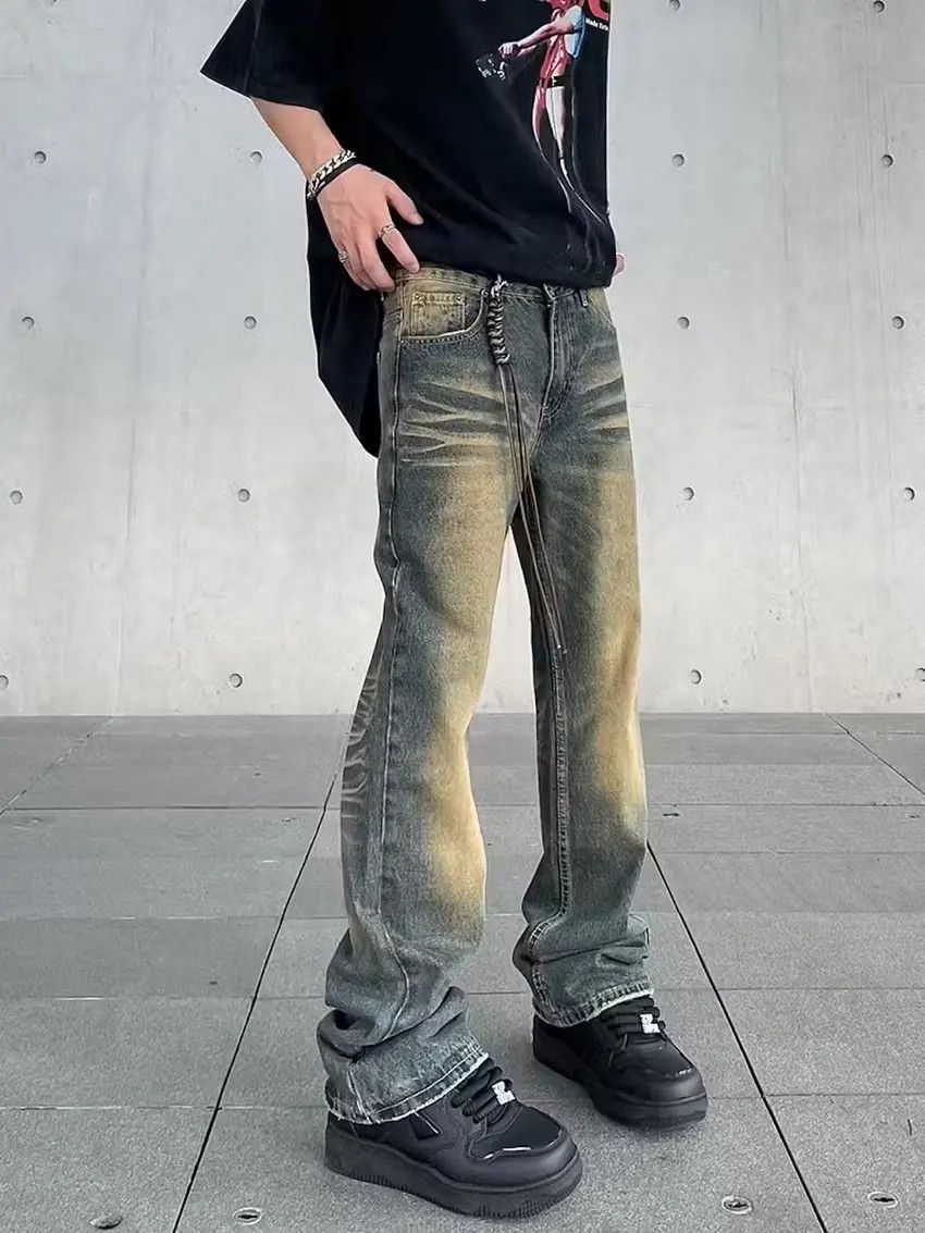Designer × Japanese Brand Blue Flared Washed Denim Jeans / Grunge Size US 30 / EU 46 - 3 Thumbnail
