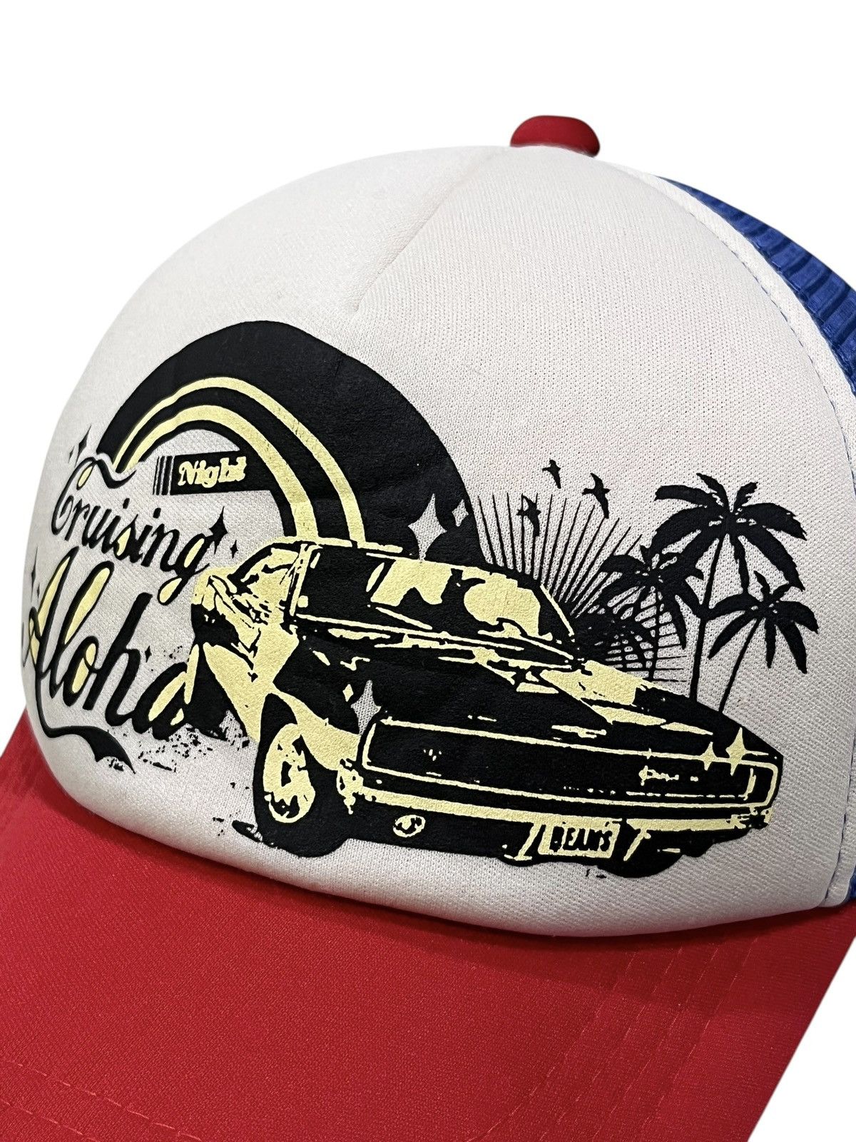 Beams Japan Vintage Y2K BEAMS Trucker Hat Aloha Car Print Pepsi Vibes Size ONE SIZE - 7 Thumbnail
