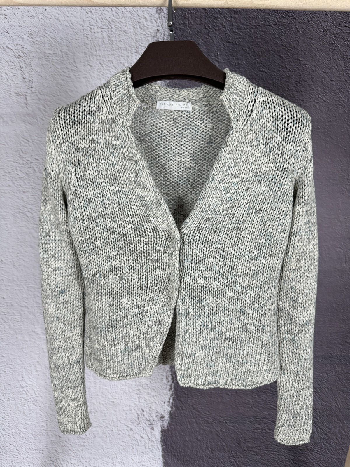 Fabiana Filippi Fabiana Filippi grey wool cotton knitwear sweater Size M / US 6-8 / IT 42-44 - 2 Thumbnail