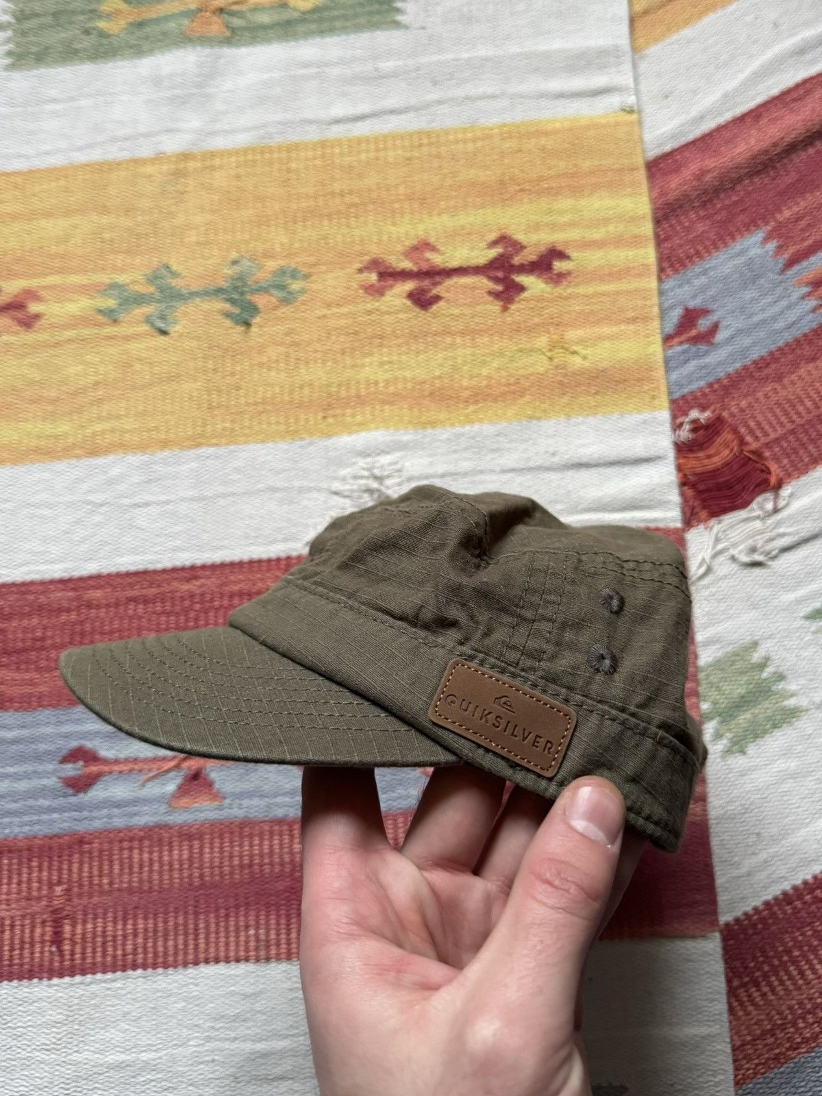 Quiksilver Quiksilver Australia Khaki Military Hat Size ONE SIZE - 3 Thumbnail