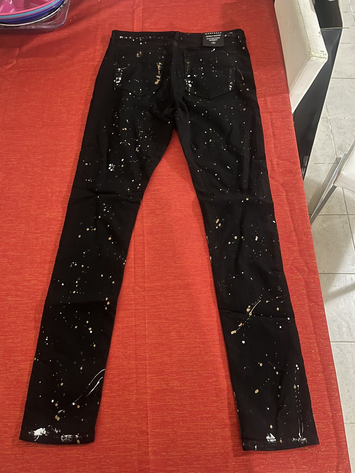 MONFRERE Monfrere Soho Di Noir Distressed Skinny Greyson Jeans Sz 36 Size US 36 / EU 52 - 3 Thumbnail