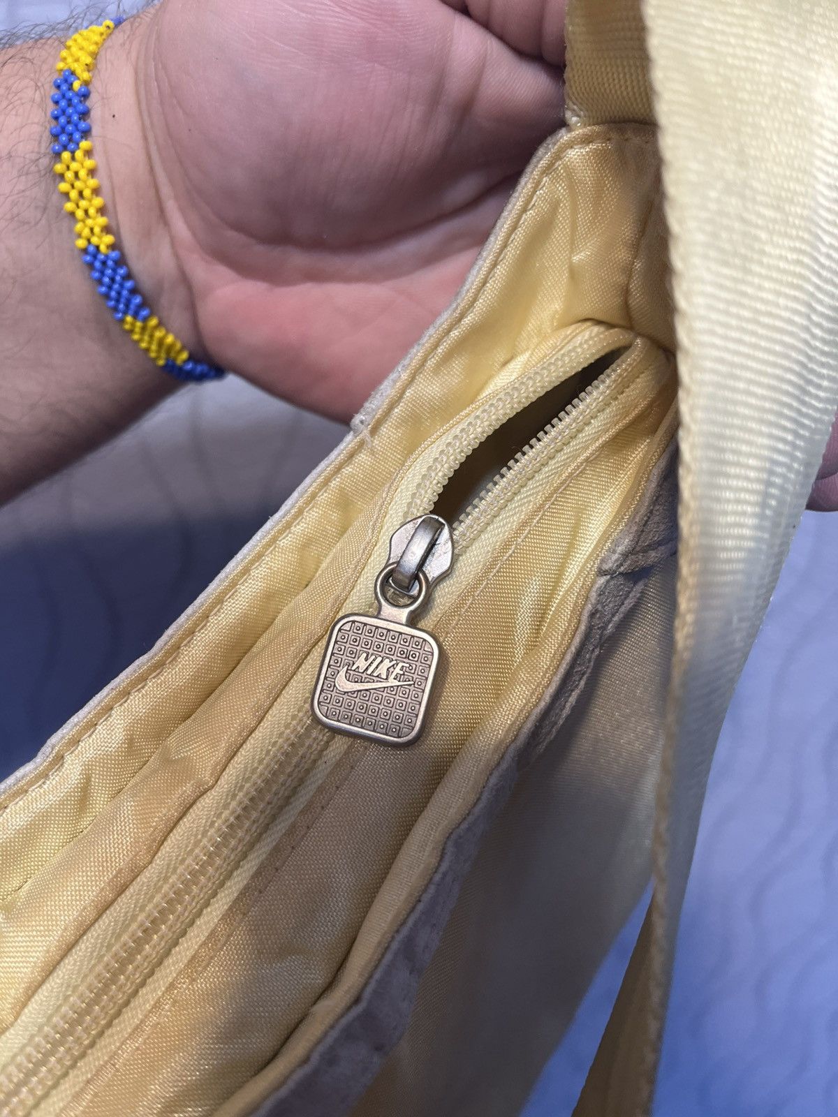 Nike × Vintage Vintage Nike Baguette Y2K Yellow Handbag Size ONE SIZE - 9 Thumbnail