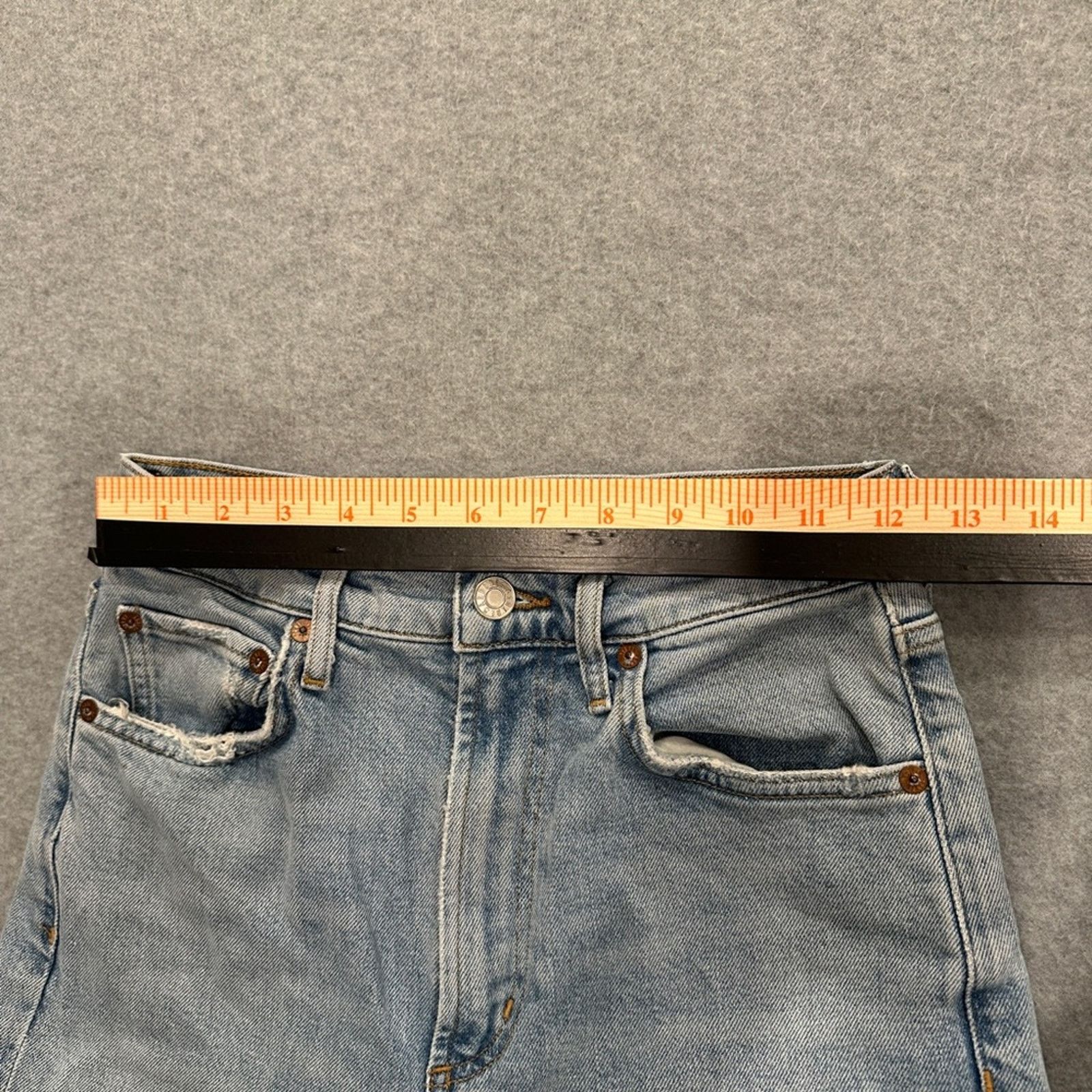 Agolde Agolde Light Blue Straight Leg Jeans Size 24" / US 00 / IT 34 - 6 Thumbnail