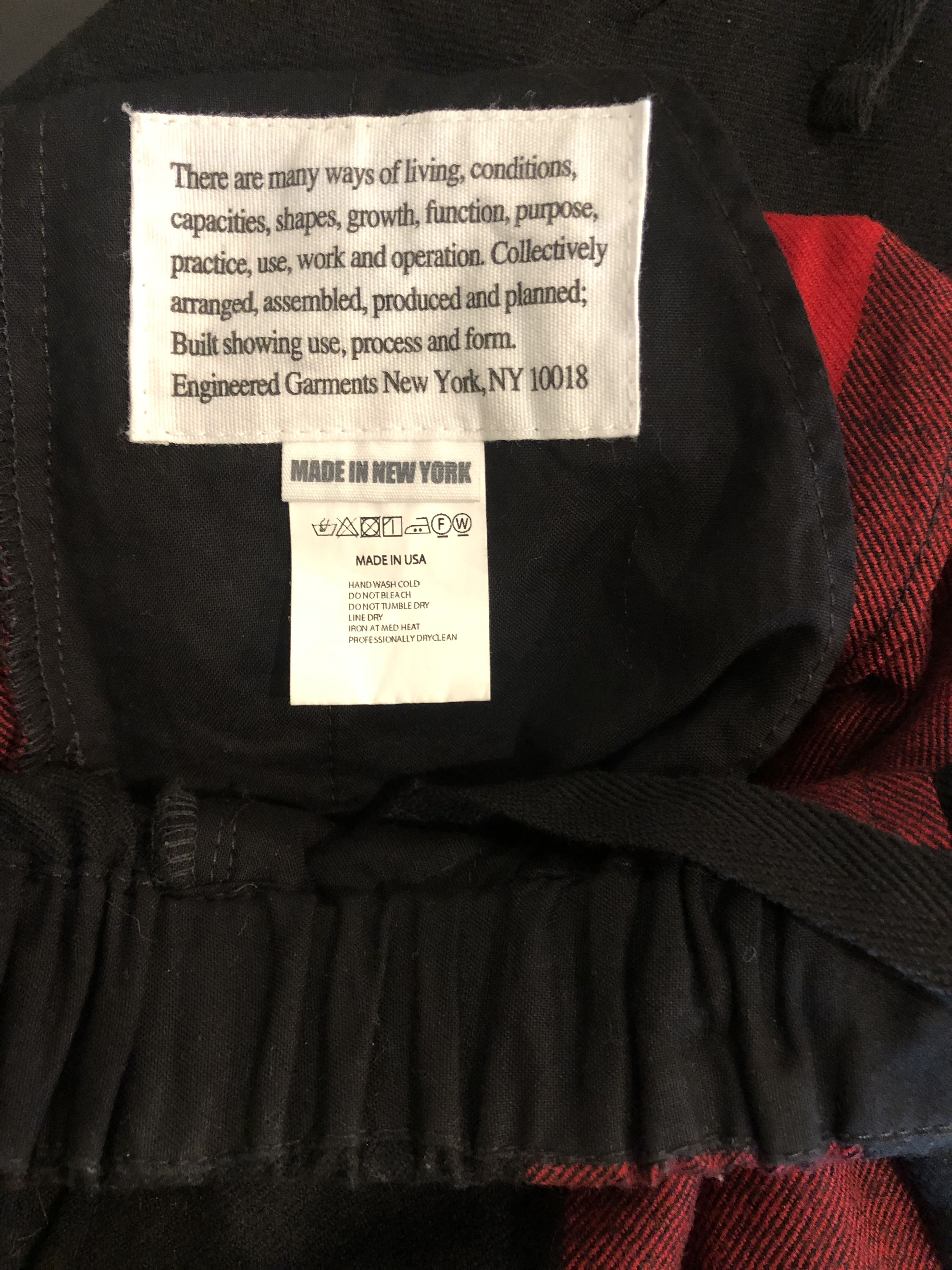 Engineered Garments FWK Balloon Pant (Black Big Plaid Worsted Wool Flannel) Size US 30 / EU 46 - 3 Thumbnail