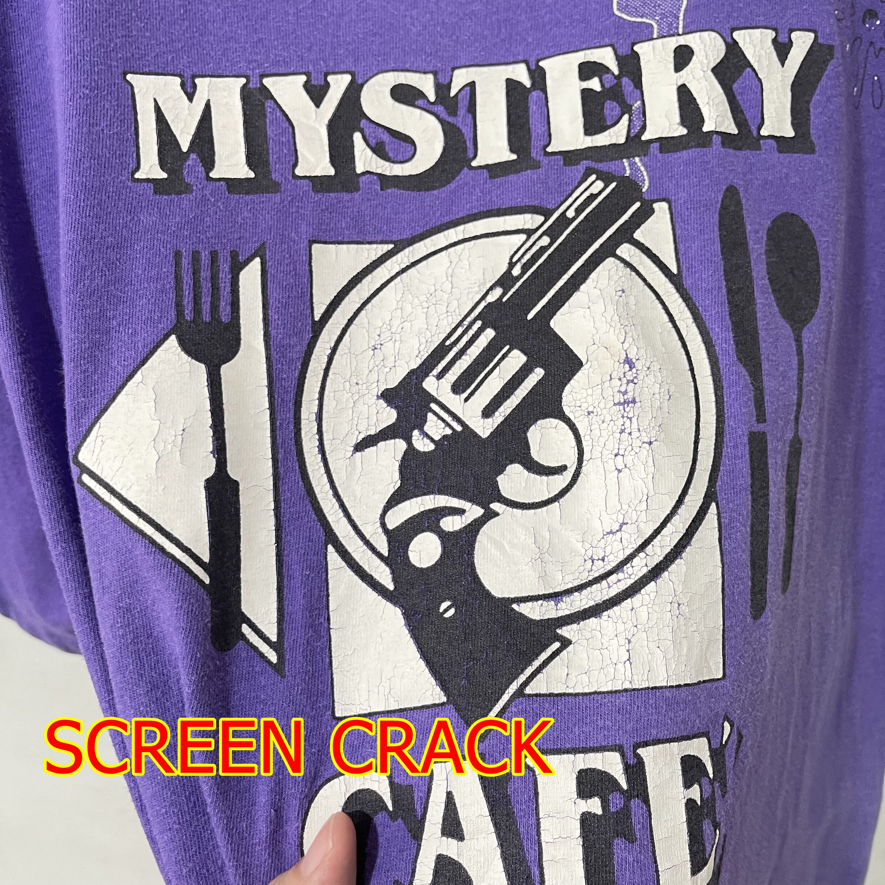 Vintage Vintage 90s Mystery Cafe Seattle T-Shirt Size US L / EU 52-54 / 3 - 3 Thumbnail