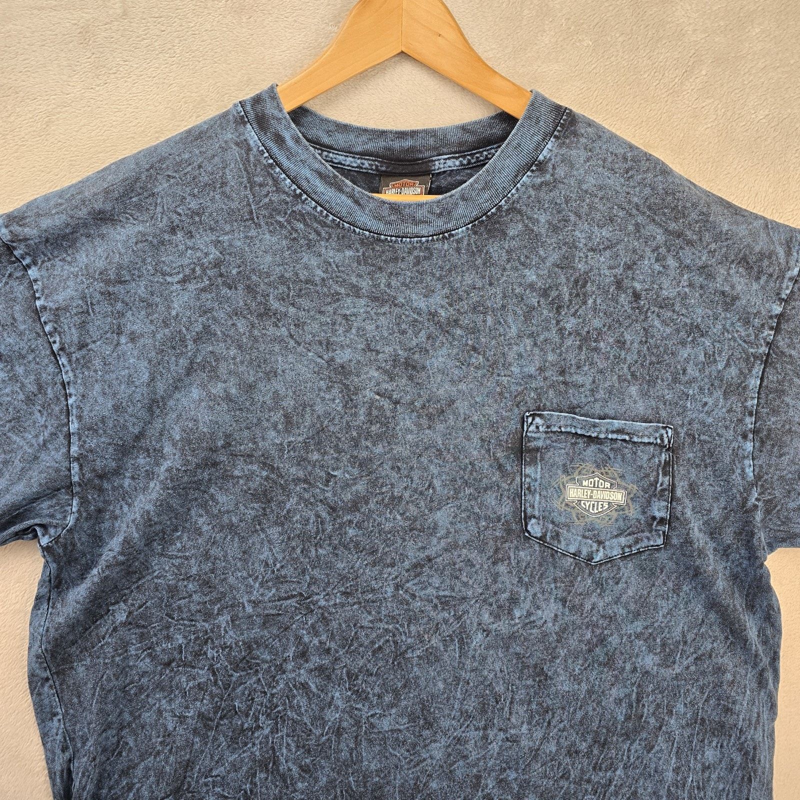 Harley Davidson Vintage Harley Davidson Shirt XXL Acid Wash Eagle Pocket Y2K Size US XL / EU 56 / 4 - 3 Thumbnail