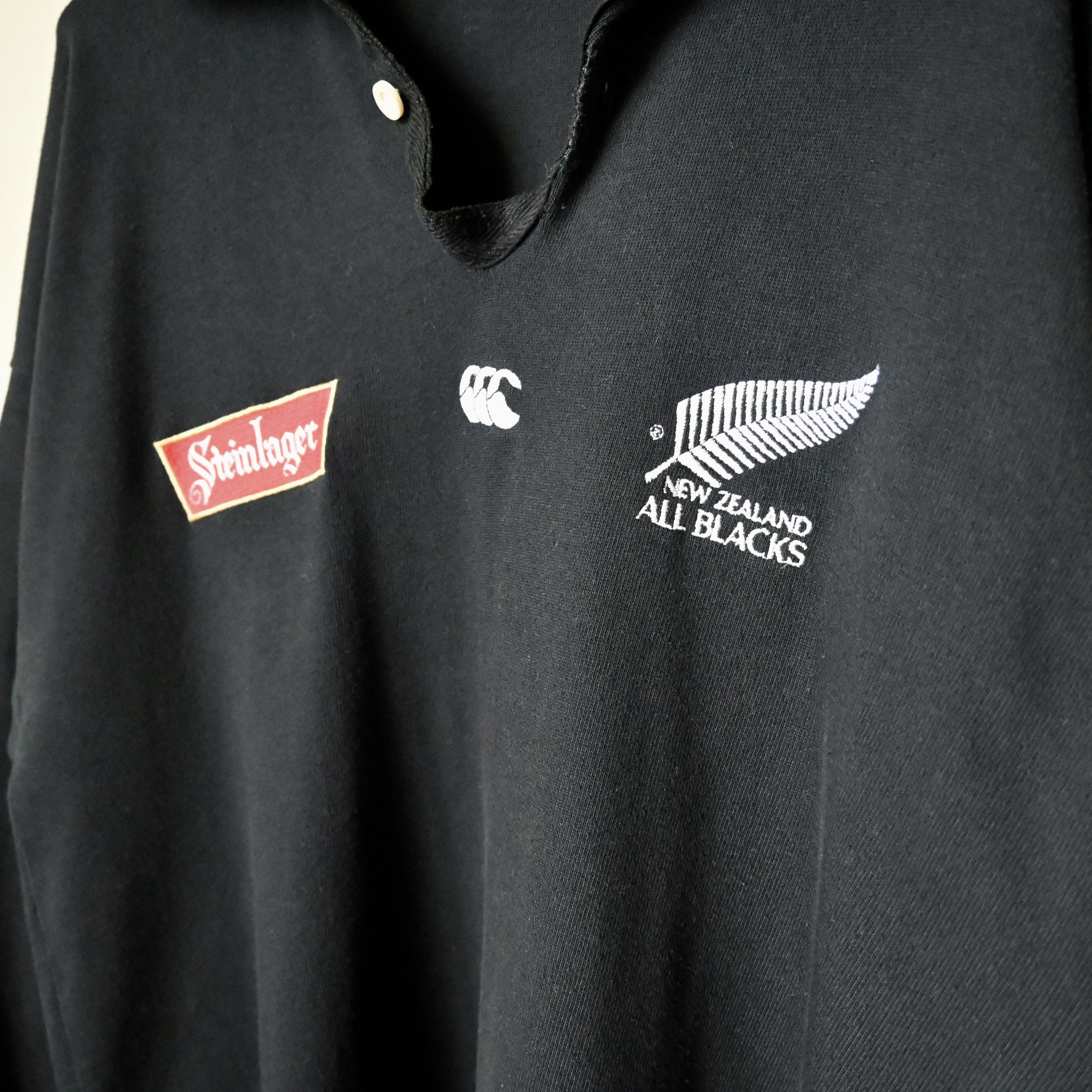 Canterbury of New Zealand VTG 1990s Canterbury of NZ rugby shirt, Steinlager Size US L / EU 52-54 / 3 - 14 Thumbnail