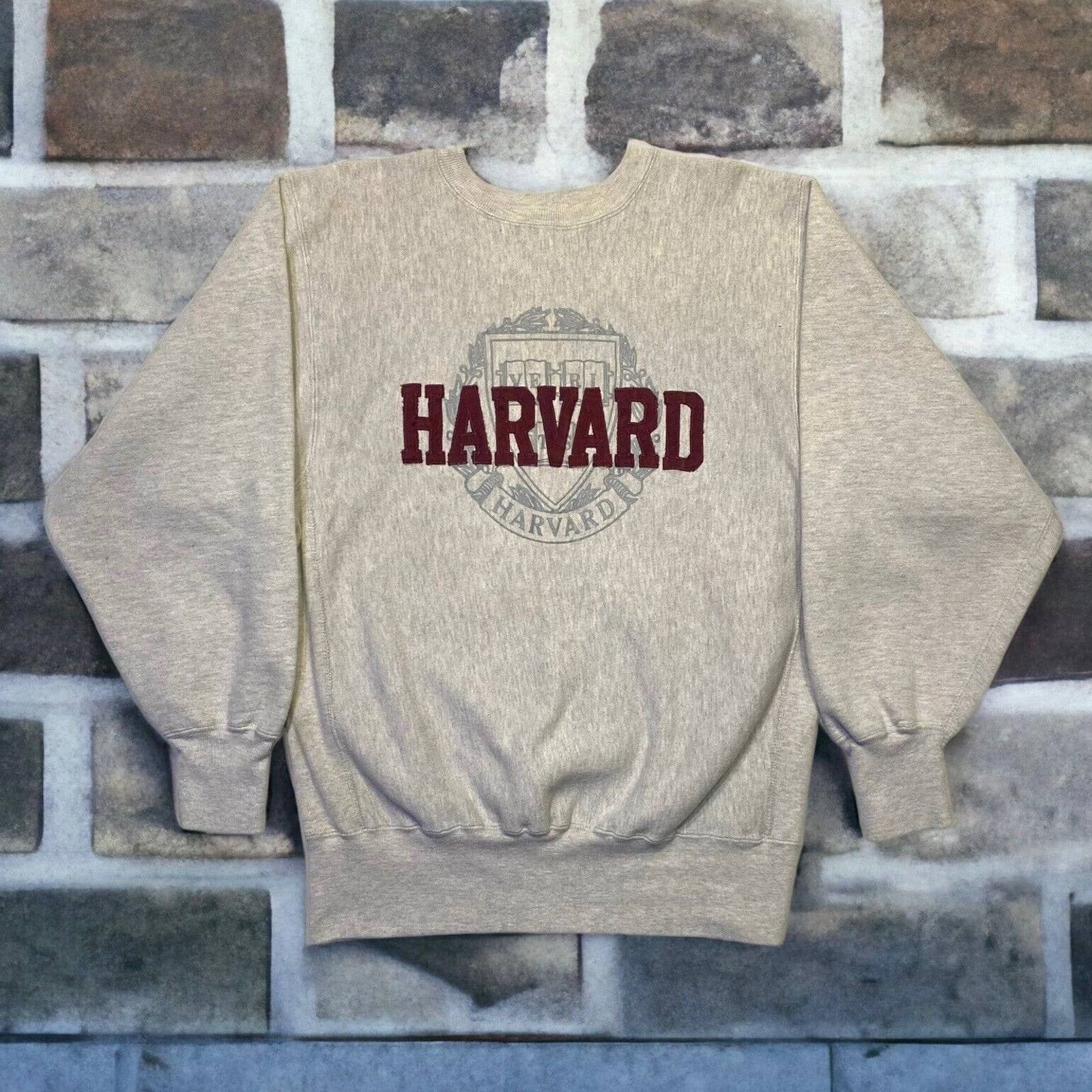 Champion Vintage 90s Harvard Champion Reverse Weave Sweatshirt Size US XL / EU 56 / 4 - 1 Preview