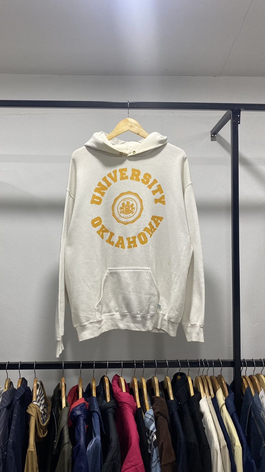 Vintage DISCUS UNIVERSITY PULLOVER HOODIE Size US L / EU 52-54 / 3 - 1 Thumbnail