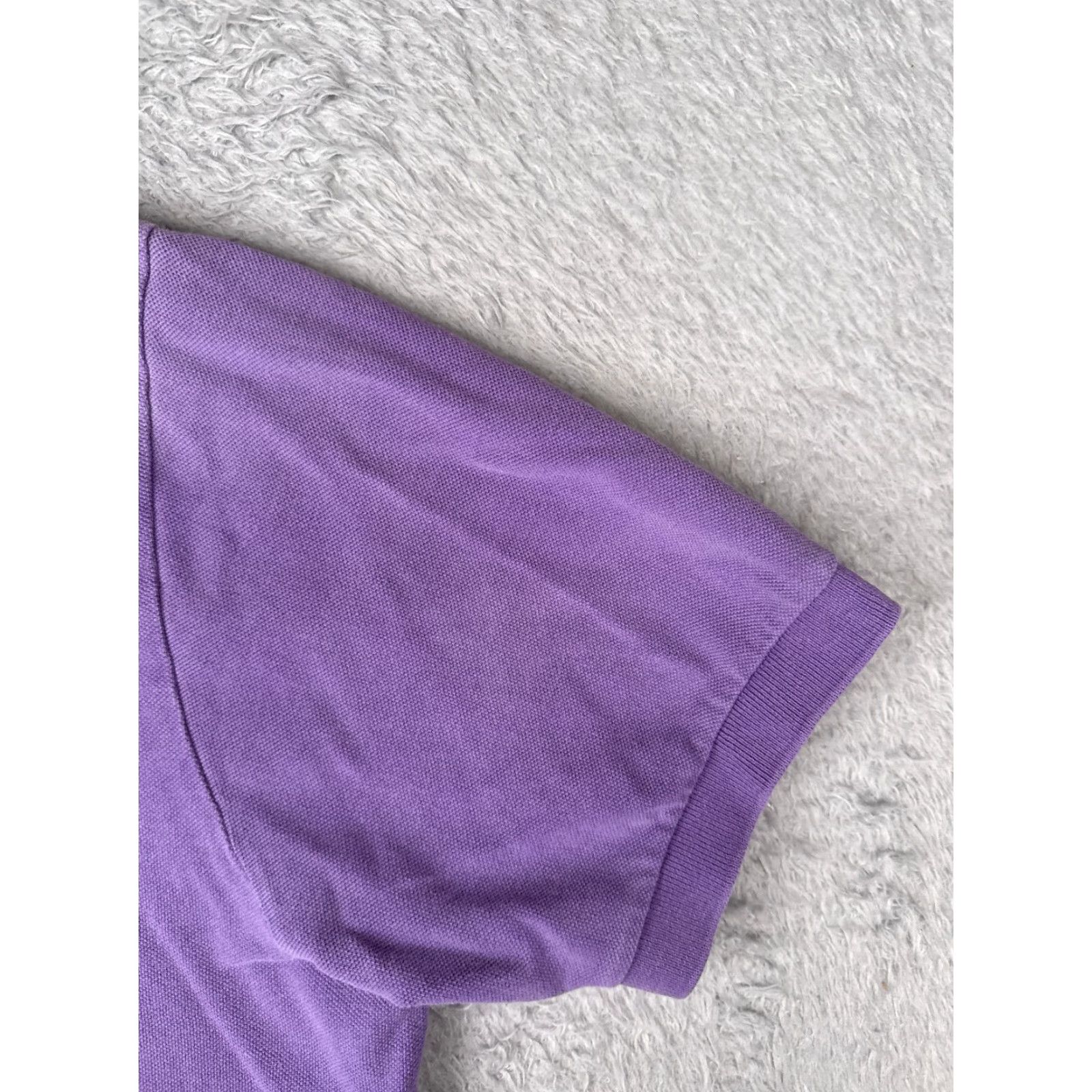 Ralph Lauren VINTAGE Polo Ralph Lauren Shirt Men 2XL Purple Short Sleeve 100% Cotton Polo Shirt, 80s Golf Theme, Slim Fit Mens Size US XXL / EU 58 / 5 - 2 Thumbnail
