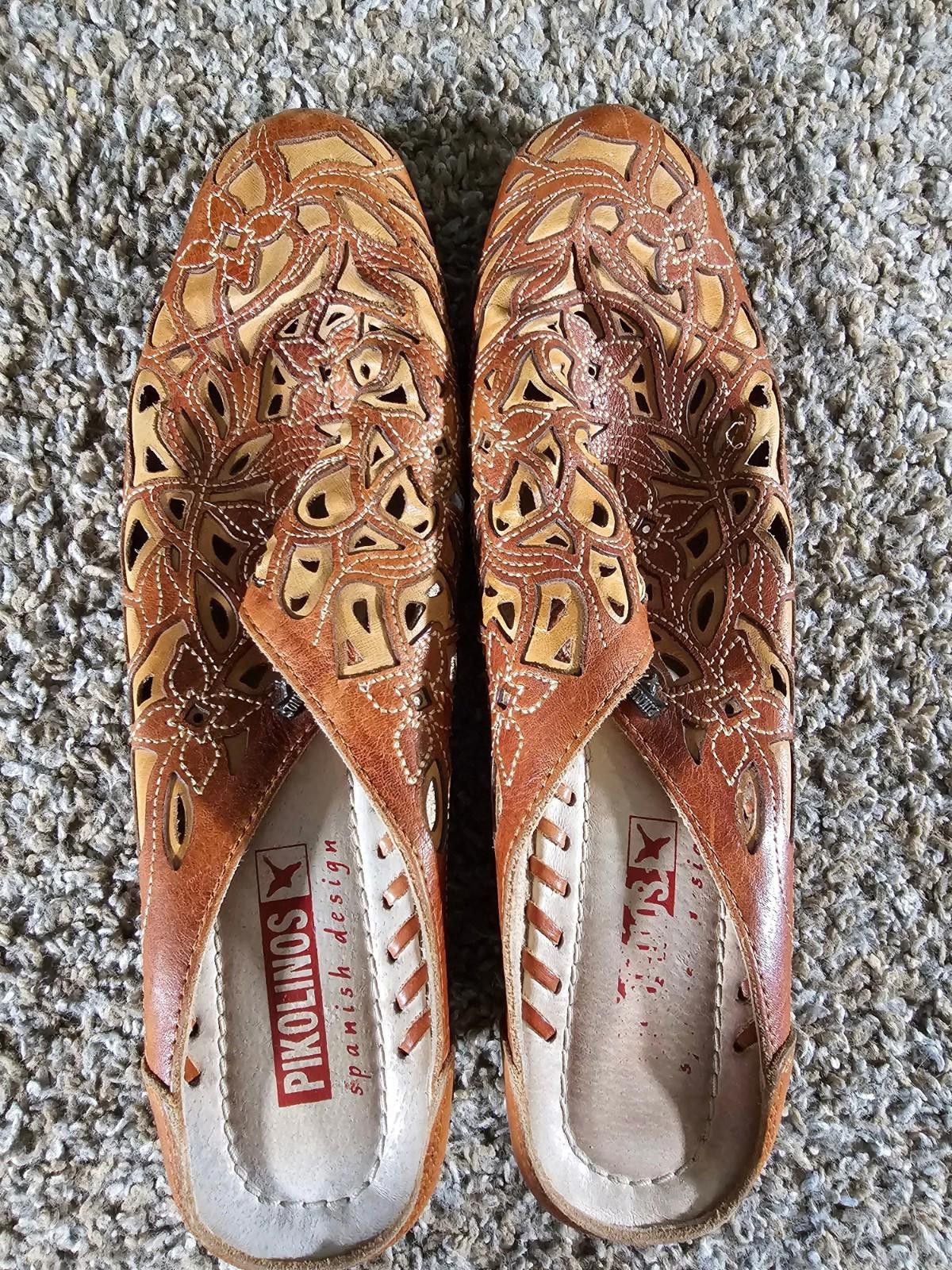 Designer pikolinos spanish design women's shoes 38 brown slip on Size US 7.5 / IT 37.5 - 1 Thumbnail