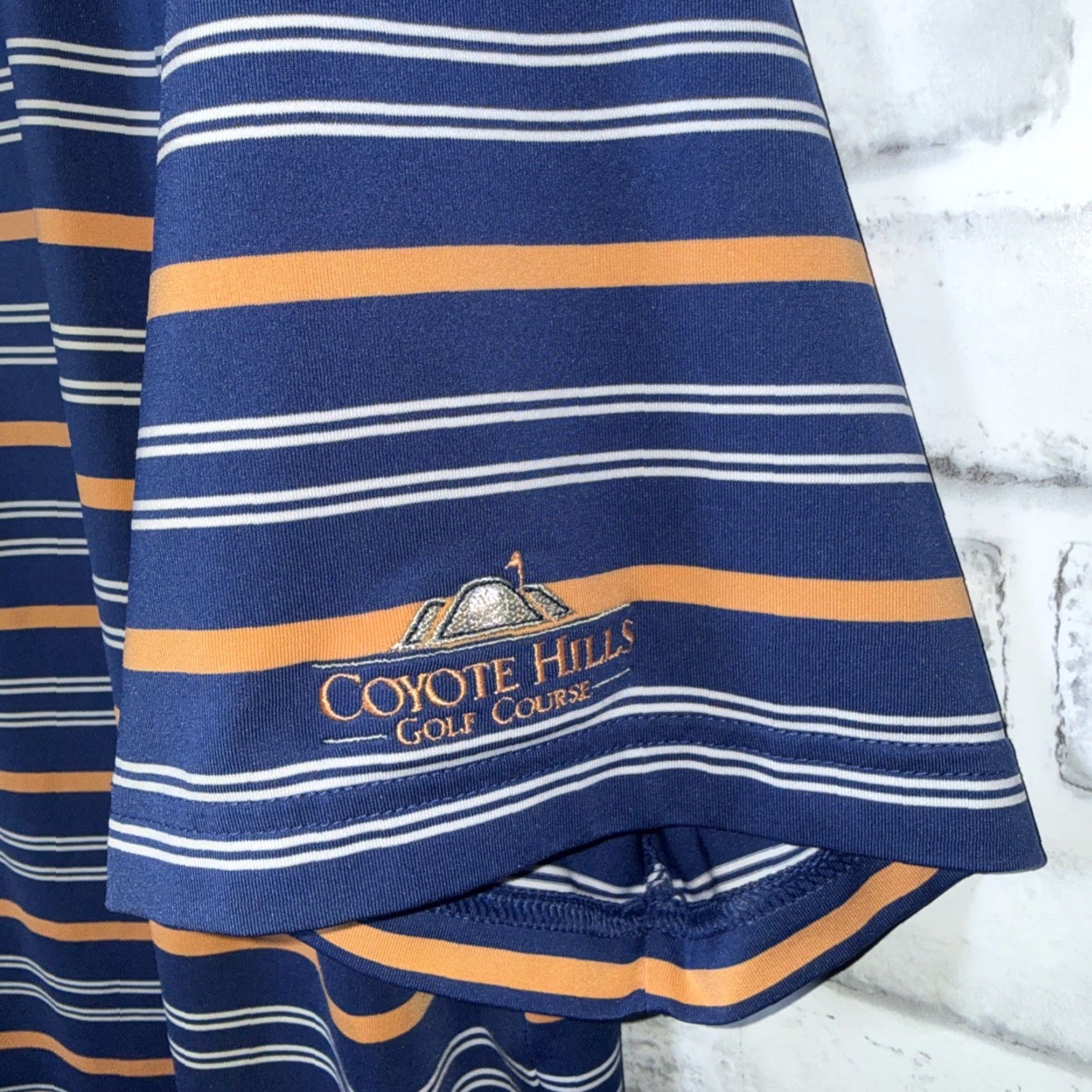Footjoy FootJoy Blue Striped Polo Shirt Mens Size L Size US L / EU 52-54 / 3 - 3 Thumbnail