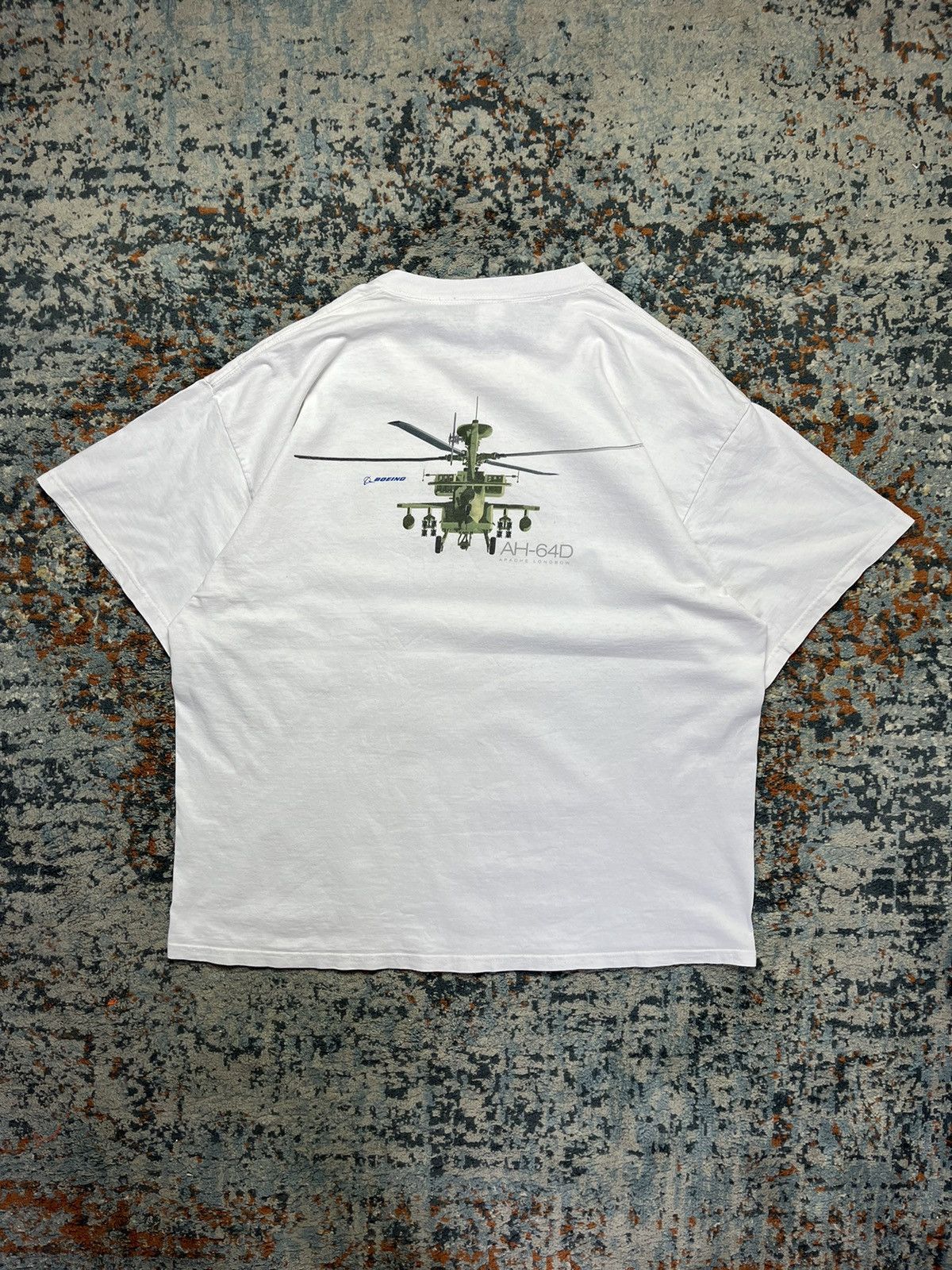 Vintage Vintage 90s AH-64 Apache longbow helicopter graphic tee Size US XXL / EU 58 / 5 - 2 Thumbnail