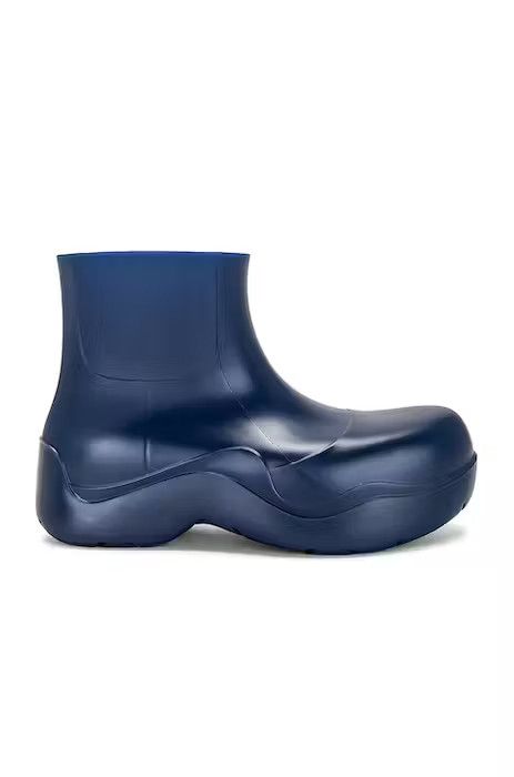 Bottega Veneta o1loc1c1124 Puddle Ankle Boot in Blue Size US 12 / EU 45 - 1 Thumbnail