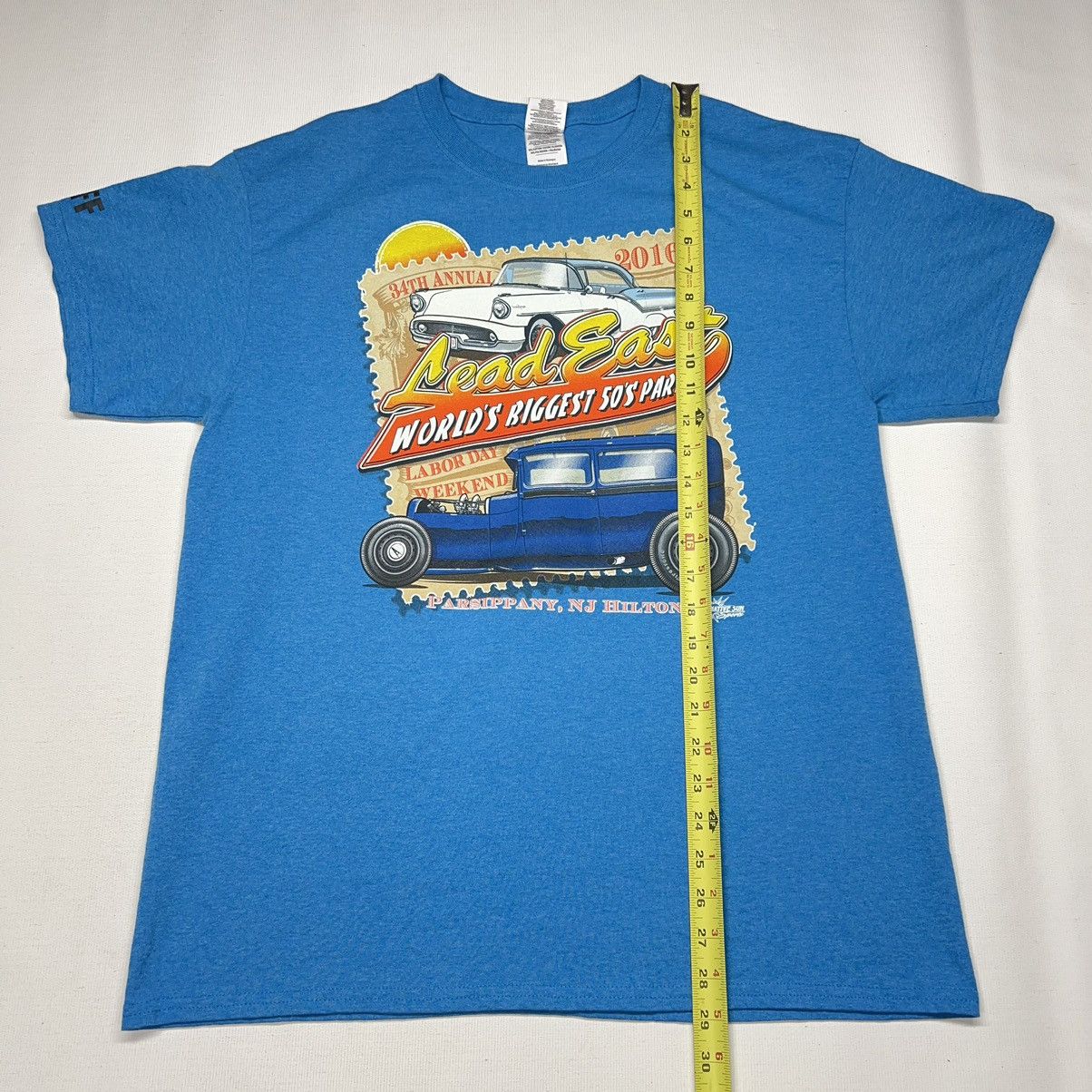 Gildan × Vintage VTG Car Tee Shirt Blue Hot Rod Classic Custom Auto Graphic Size US L / EU 52-54 / 3 - 13 Thumbnail