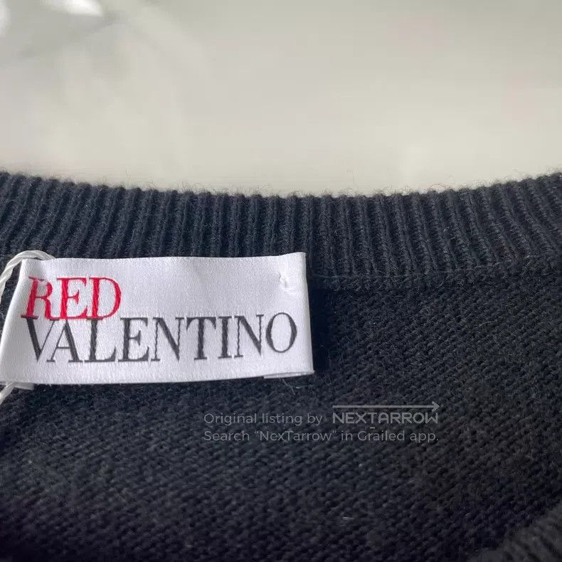 Valentino Valentino Black wool lace panelled cardigan Size M / US 6-8 / IT 42-44 - 4 Thumbnail