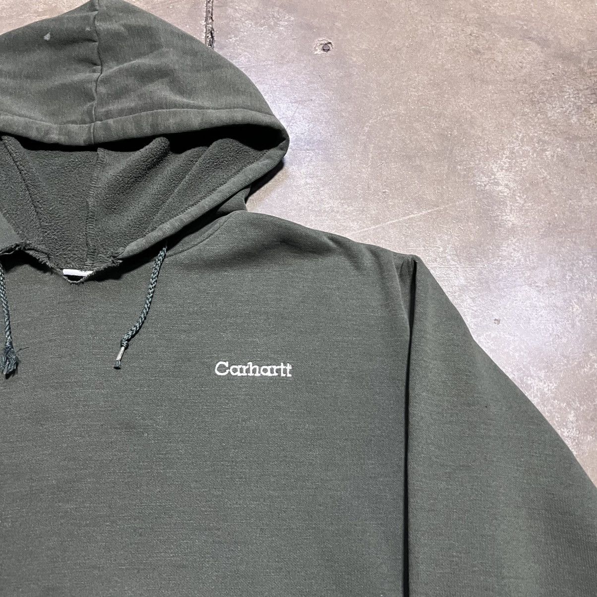 Carhartt Vintage Carhartt Hoodie Sweatshirt Olive Faded Distressed Size US XL / EU 56 / 4 - 5 Thumbnail
