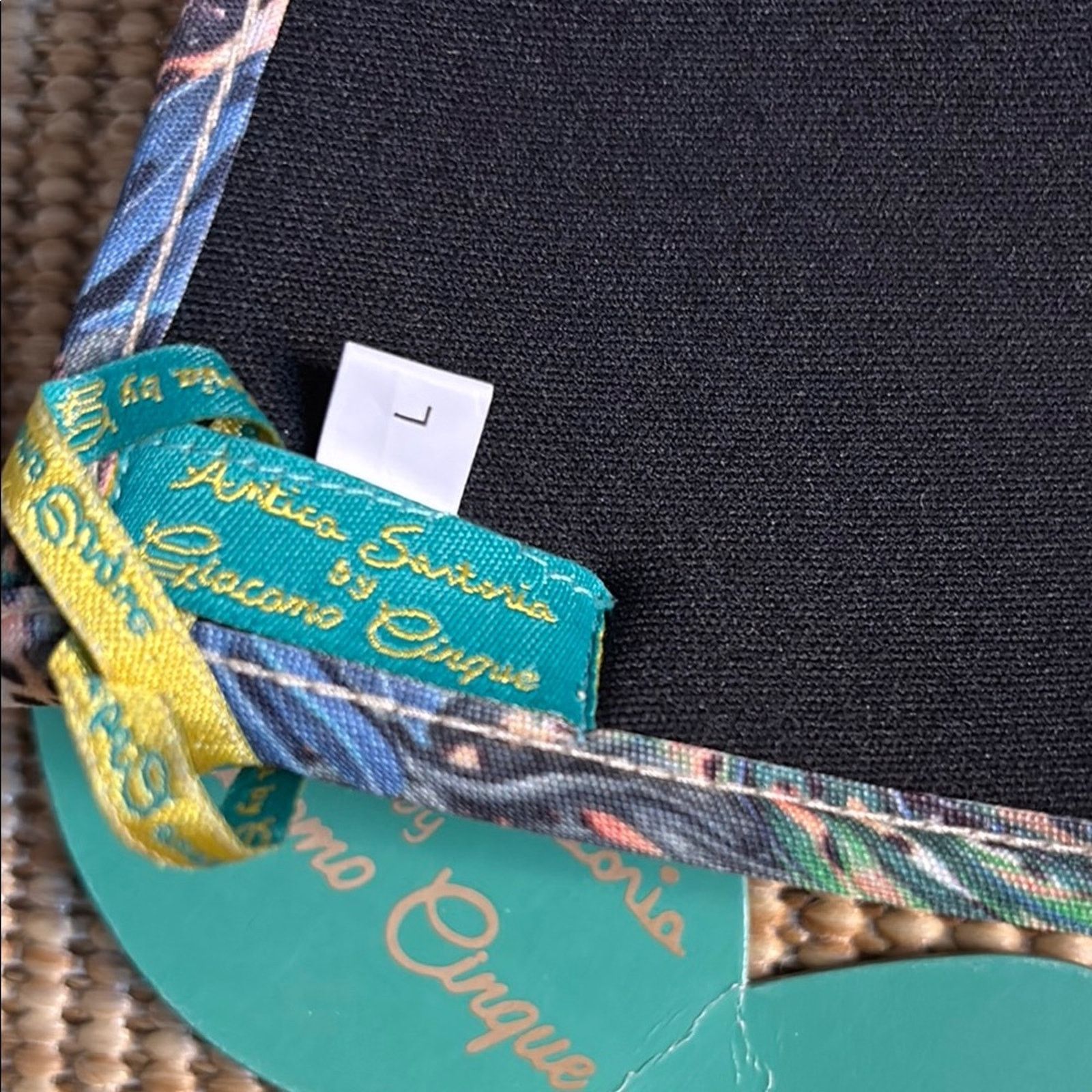 Other NWT Antica Sartoria Blue Green Triangle Bikini tropical L Size ONE SIZE - 6 Thumbnail