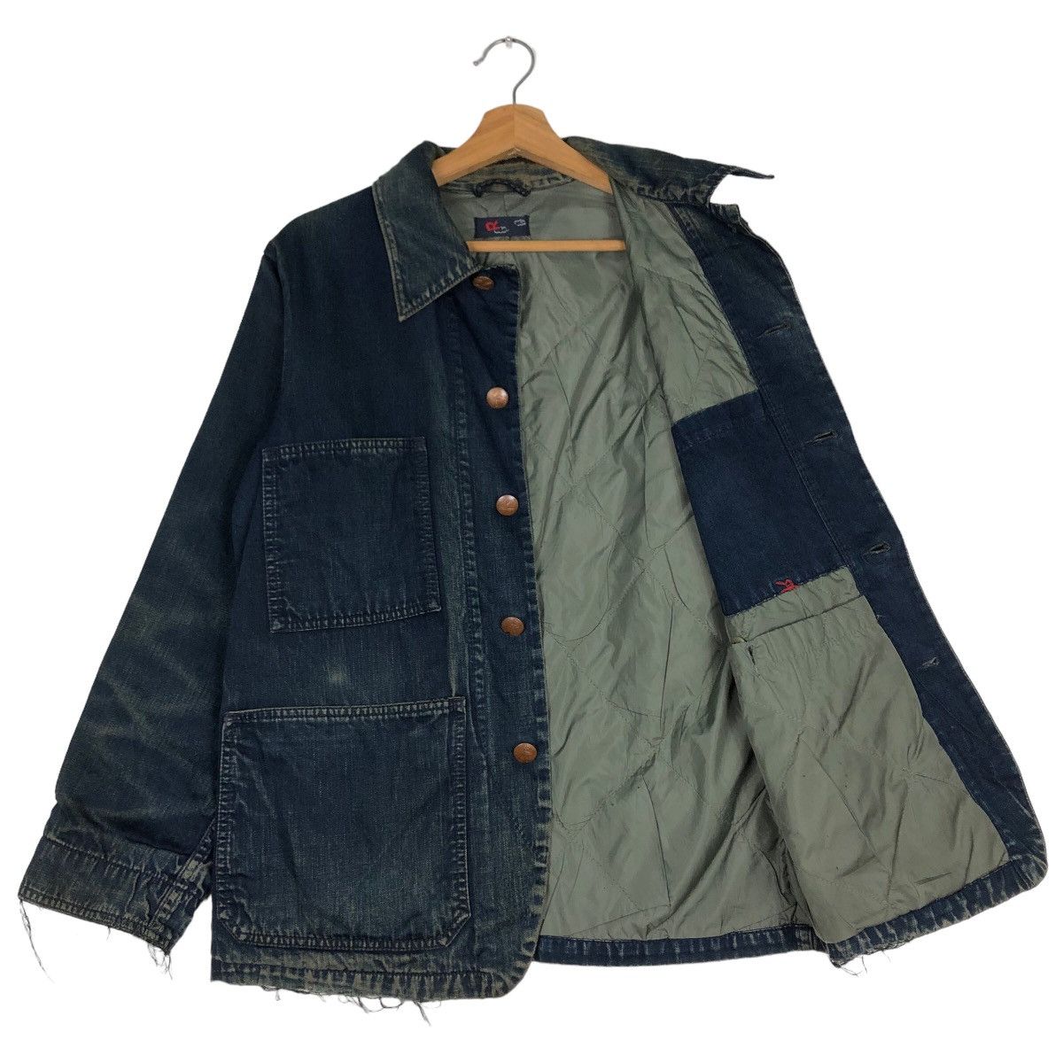 45rpm 🔥Vtg Indigo Denim Work Jacket Button R 45RPM Japan Made Size US M / EU 48-50 / 2 - 9 Thumbnail