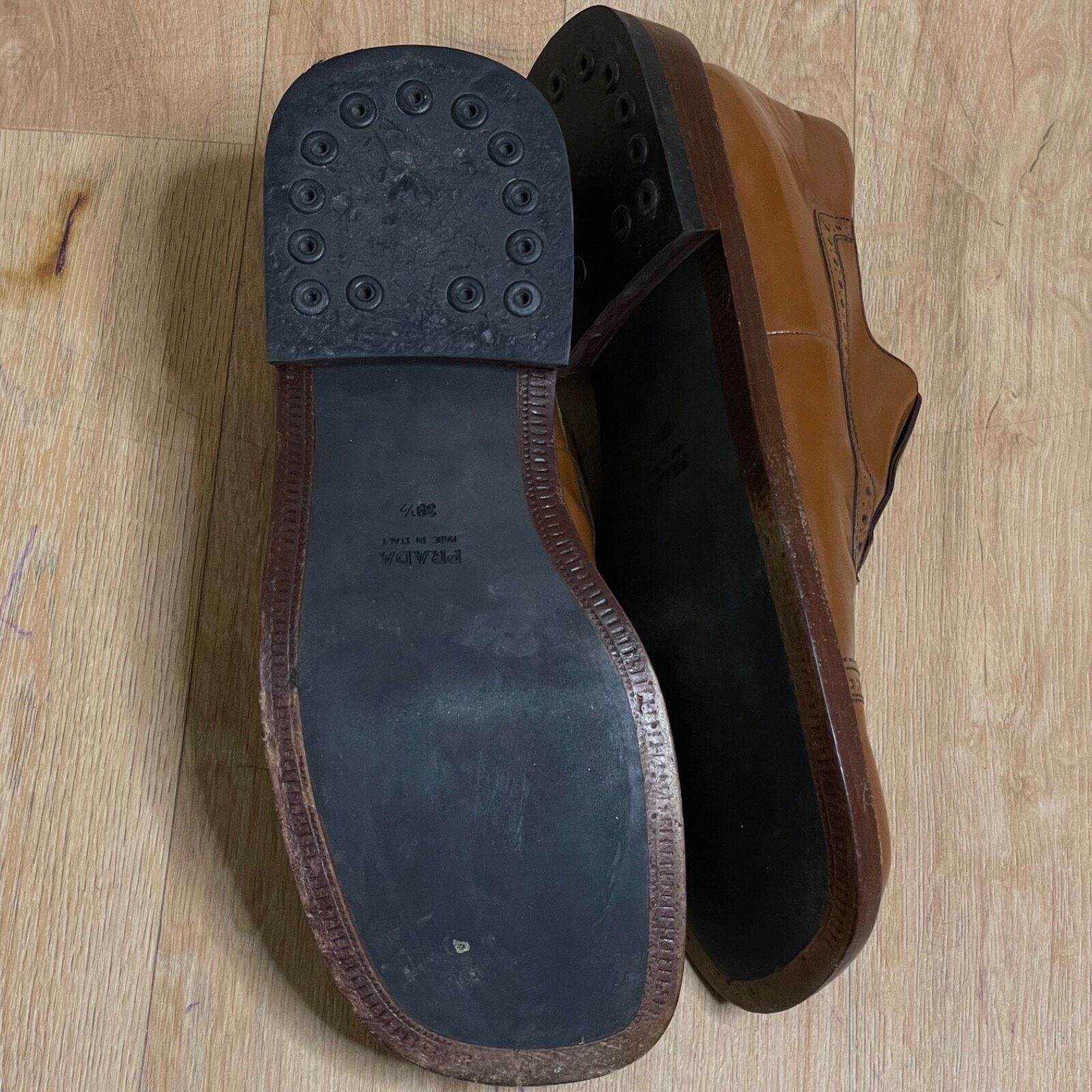 Prada VINTAGE Prada Womens SHOES LOAFER PATENT LEATHER Y2K BROWN Size US 9.5 / IT 39.5 - 10 Thumbnail
