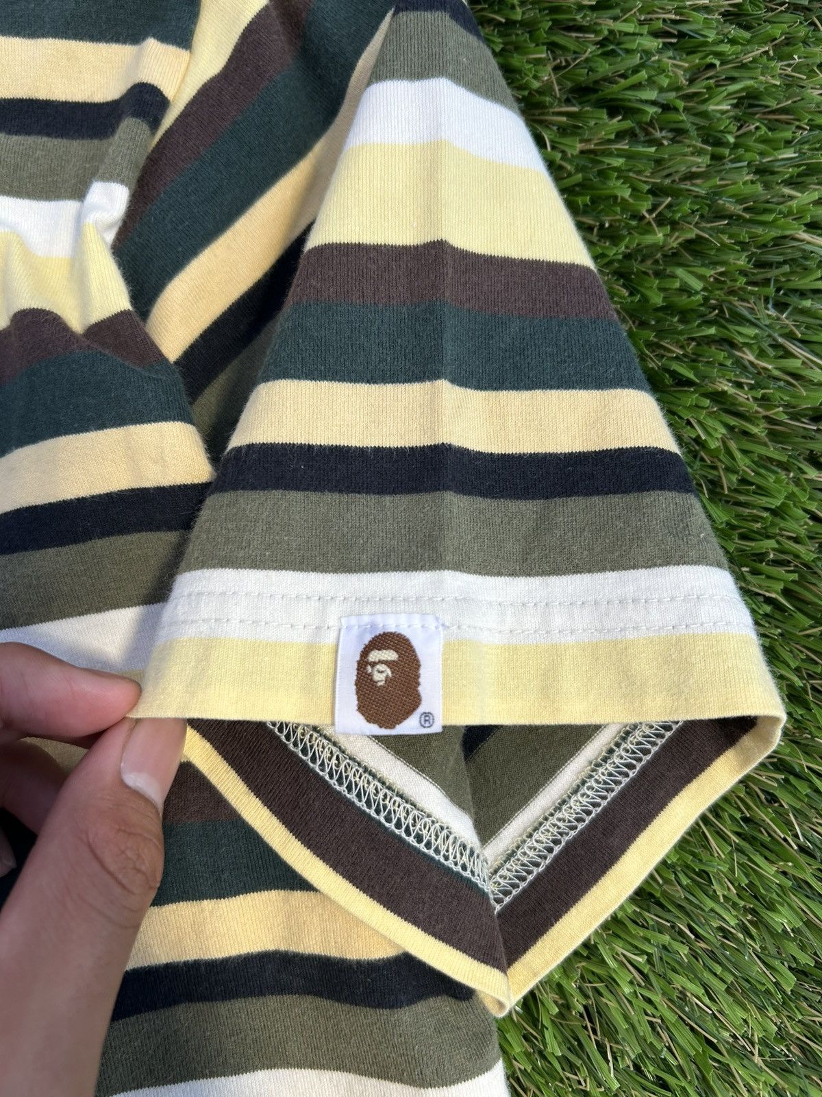 Bape × Kaws BAPE Kaws Nigo GRAIL Striped Ghost Tee Size US M / EU 48-50 / 2 - 5 Thumbnail