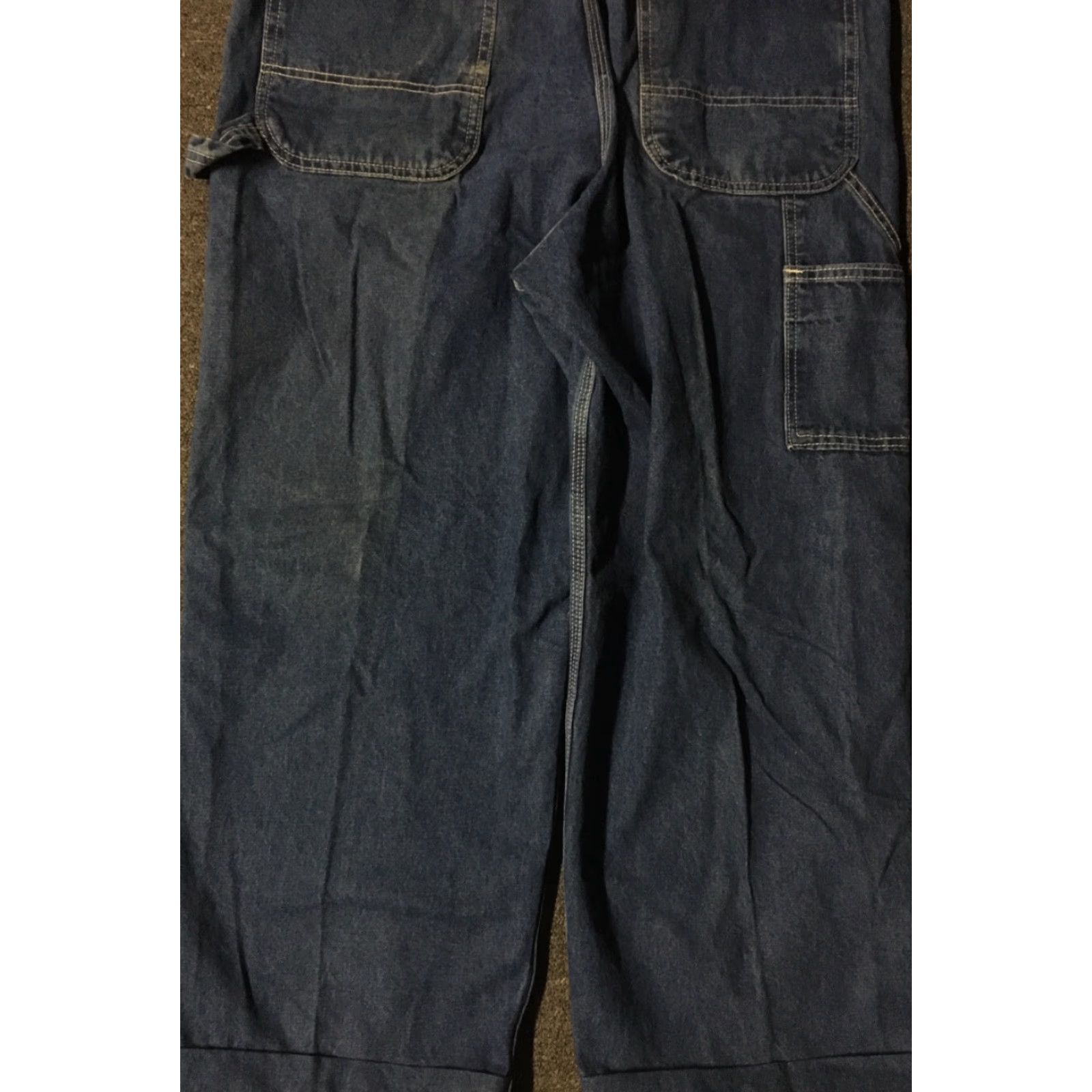 Carhartt VINTAGE Carhartt Overalls Denim 36/27 USA 90s Grunge Biker Workwear Western 80s Men's Jeans Long Inseam 27 Blue Size US 36 / EU 52 - 7 Thumbnail