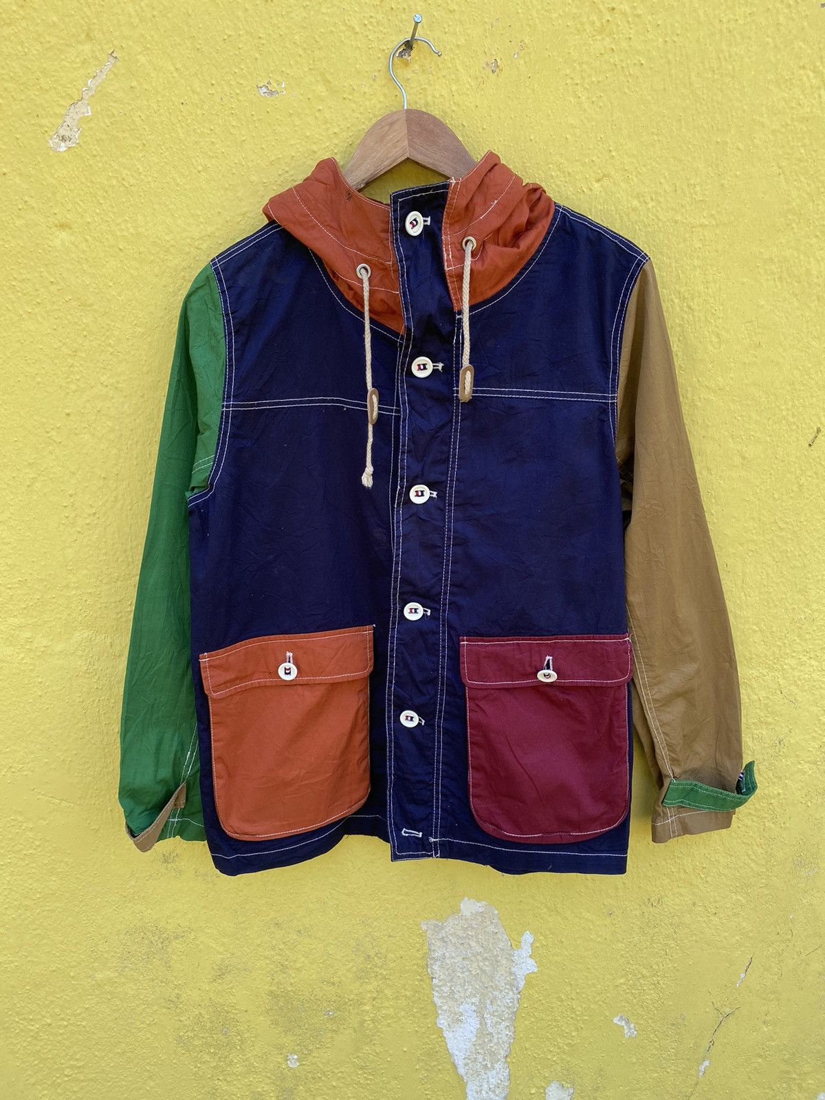 Japanese Brand Japanese brand X oval dice multicolor button jacket hoodie Size US L / EU 52-54 / 3 - 10 Thumbnail