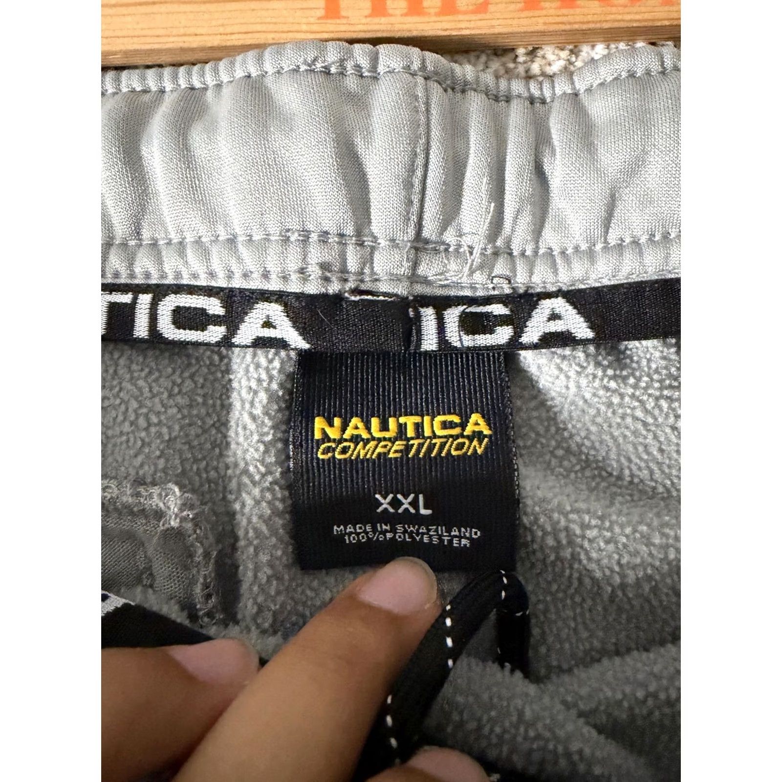 Nautica Nautica Competition Sweatpants Mens 2XL Gray Fleece Elastic Waist Zip Pocket Relaxed Straight Pockets 100% Polyester Winter Mens Size US 39 - 5 Thumbnail