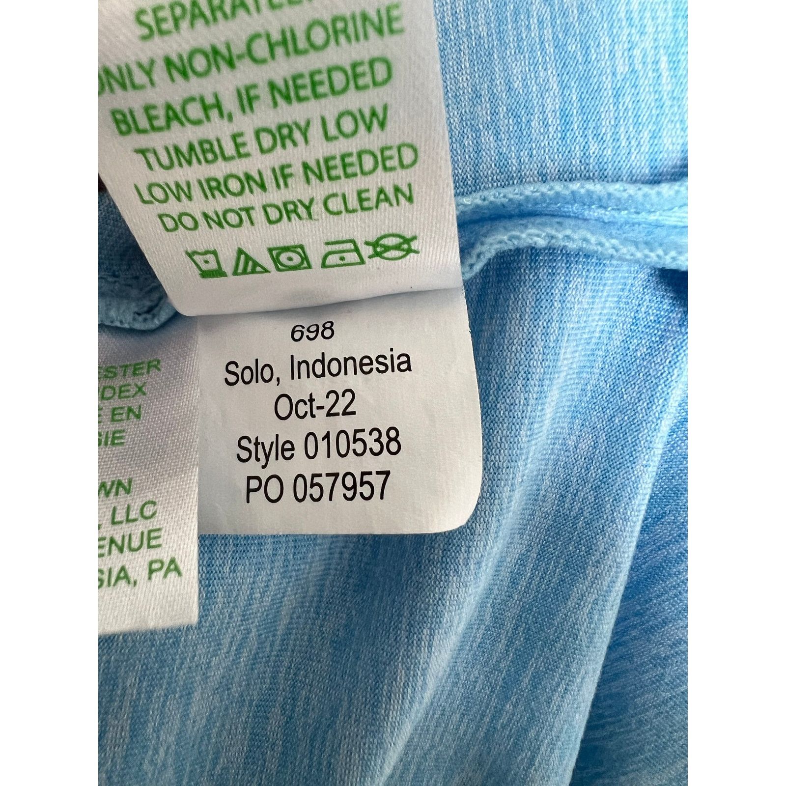 Lilly Pulitzer Lilly Pulitzer Baby Blue Casual Long Sleeve Blouse Medium Size M / US 6-8 / IT 42-44 - 8 Thumbnail
