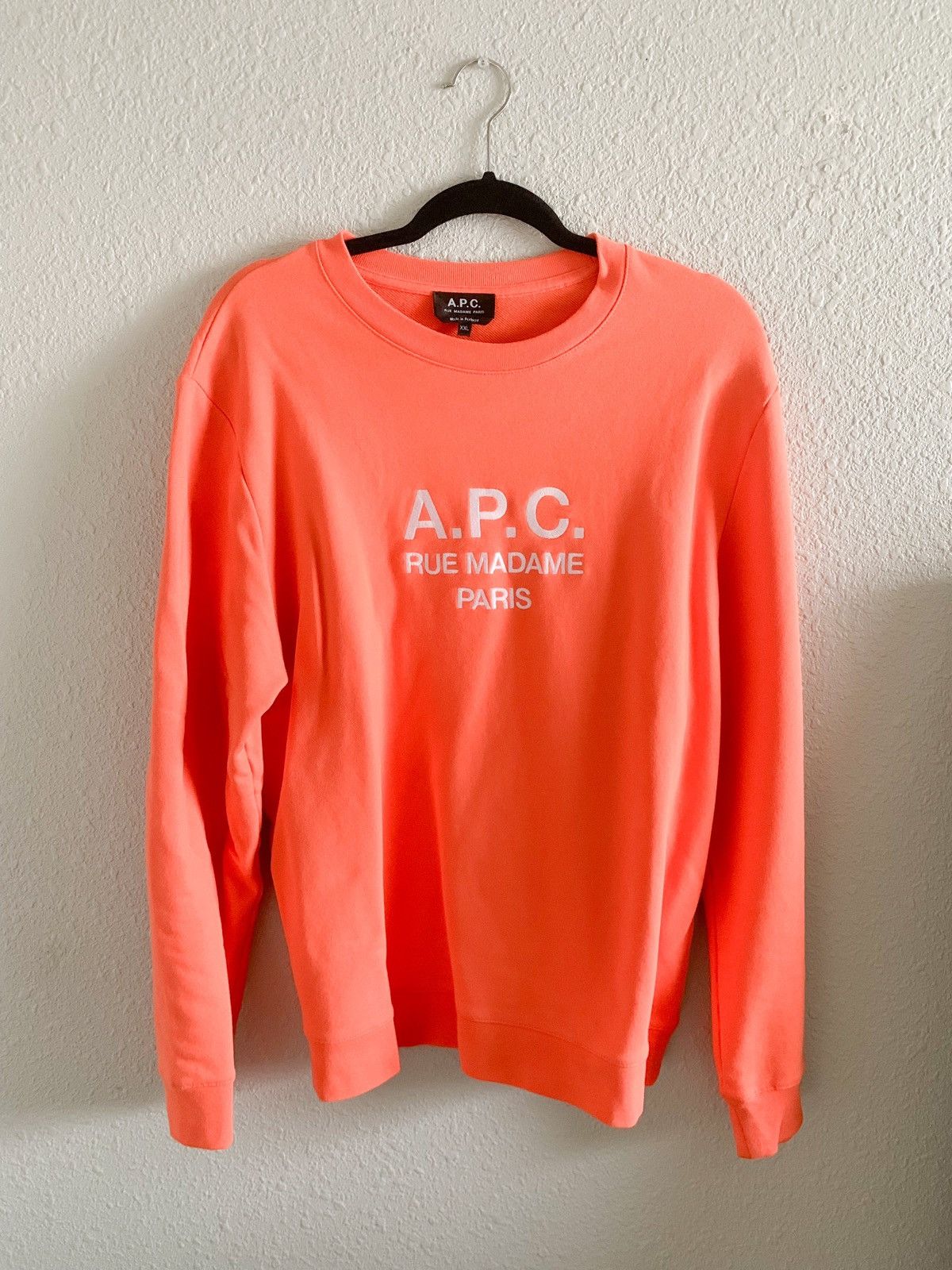 Image of A P C Rufus Sweatshirt in Orange, Men's (Size 2XL)