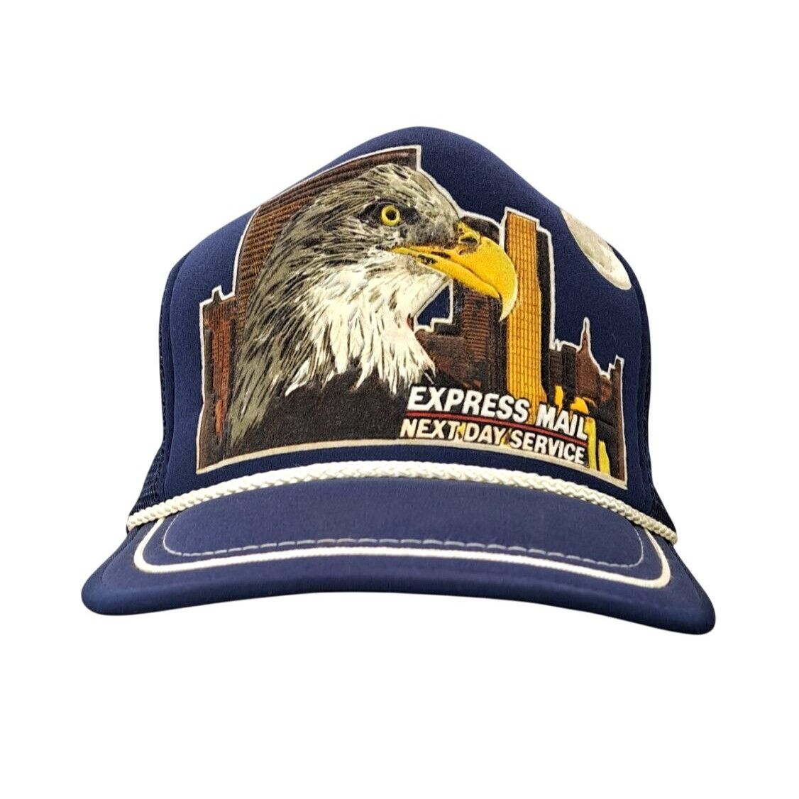 Vintage Vintage USPS Trucker Hat Mail Eagle Blue Mesh Snapback Size ONE SIZE - 1 Thumbnail