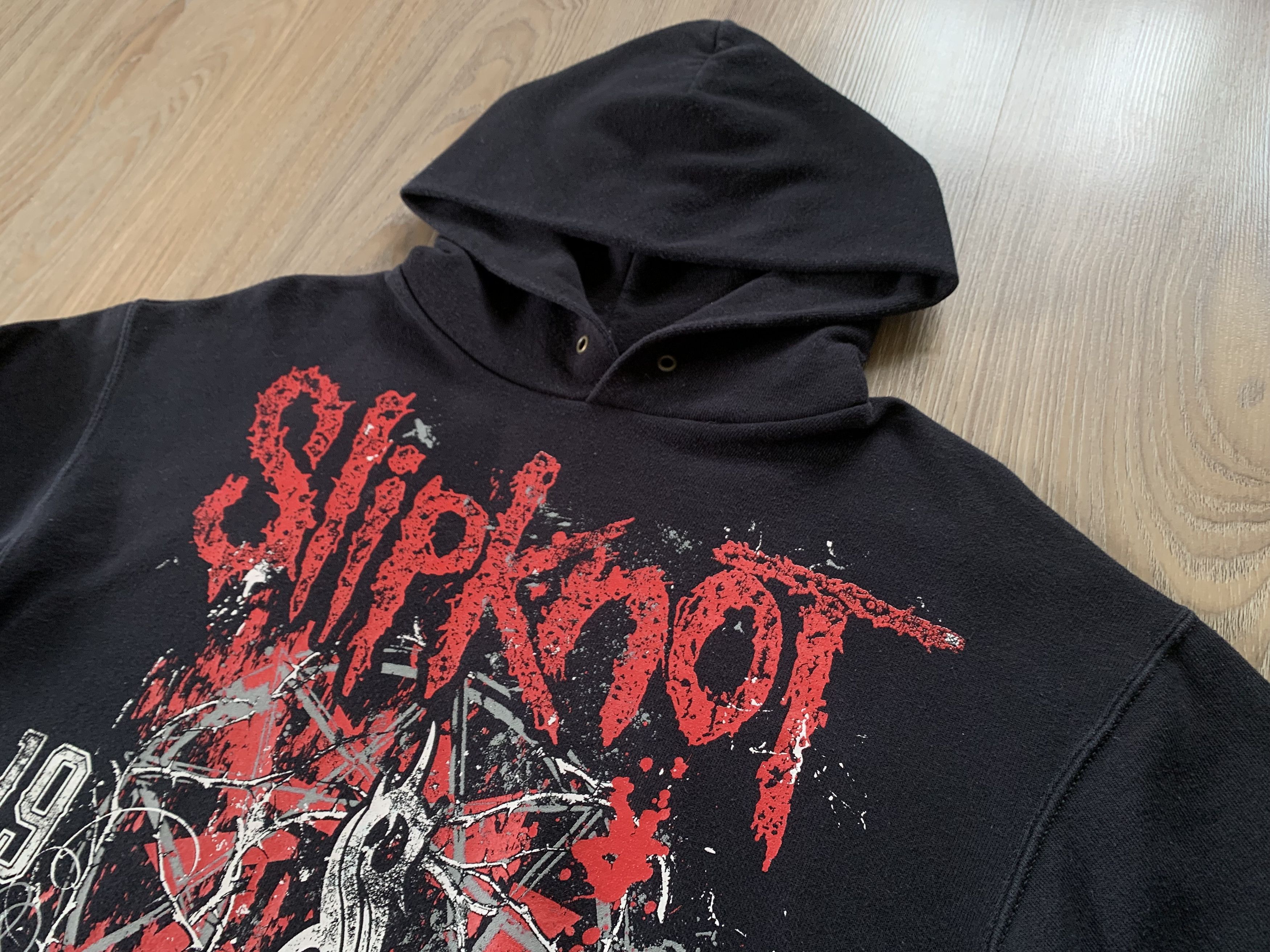 Slipknot × Vintage Slipknot Des Moines 1995 Black Overprint T-Shirt Size US M / EU 48-50 / 2 - 4 Thumbnail