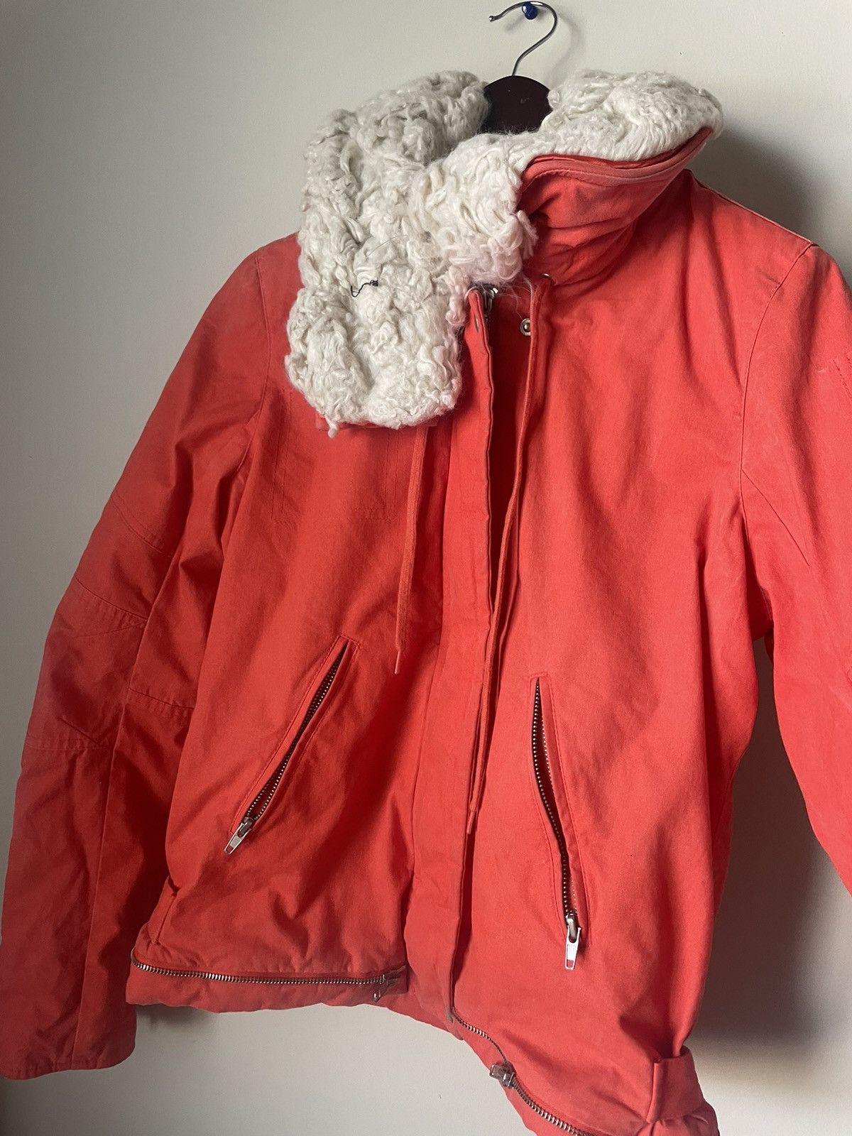Juicy Couture Women’s Juicy Couture Y2K Orange Bomber Jacket Faux Fur Size S / US 4 / IT 40 - 3 Thumbnail
