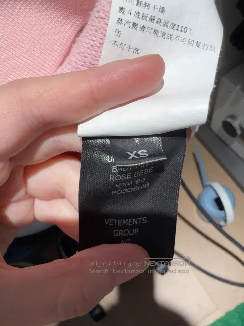 Vetements Vetements Pink Sweatshirt Size XS / US 0-2 / IT 36-38 - 5 Thumbnail
