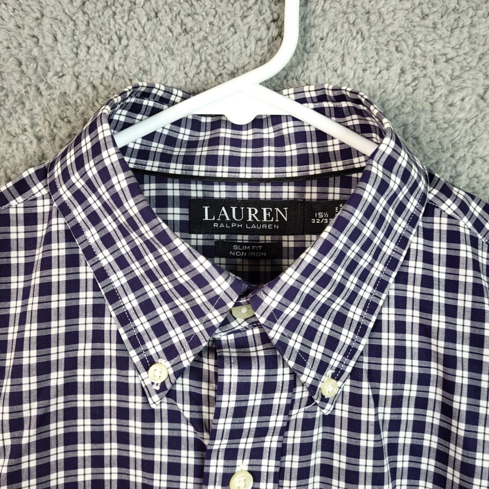 Ralph Lauren Lauren Ralph Lauren slim fit non iron black label Button Up Plaid Shirt Sz 15.5 Size US L / EU 52-54 / 3 - 7 Thumbnail