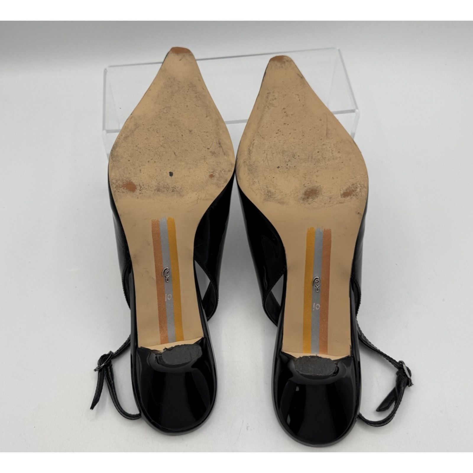 Sam Edelman Bianka Sling Black Lea Leather Pump Women's 10m, Women's — image 5 of 6