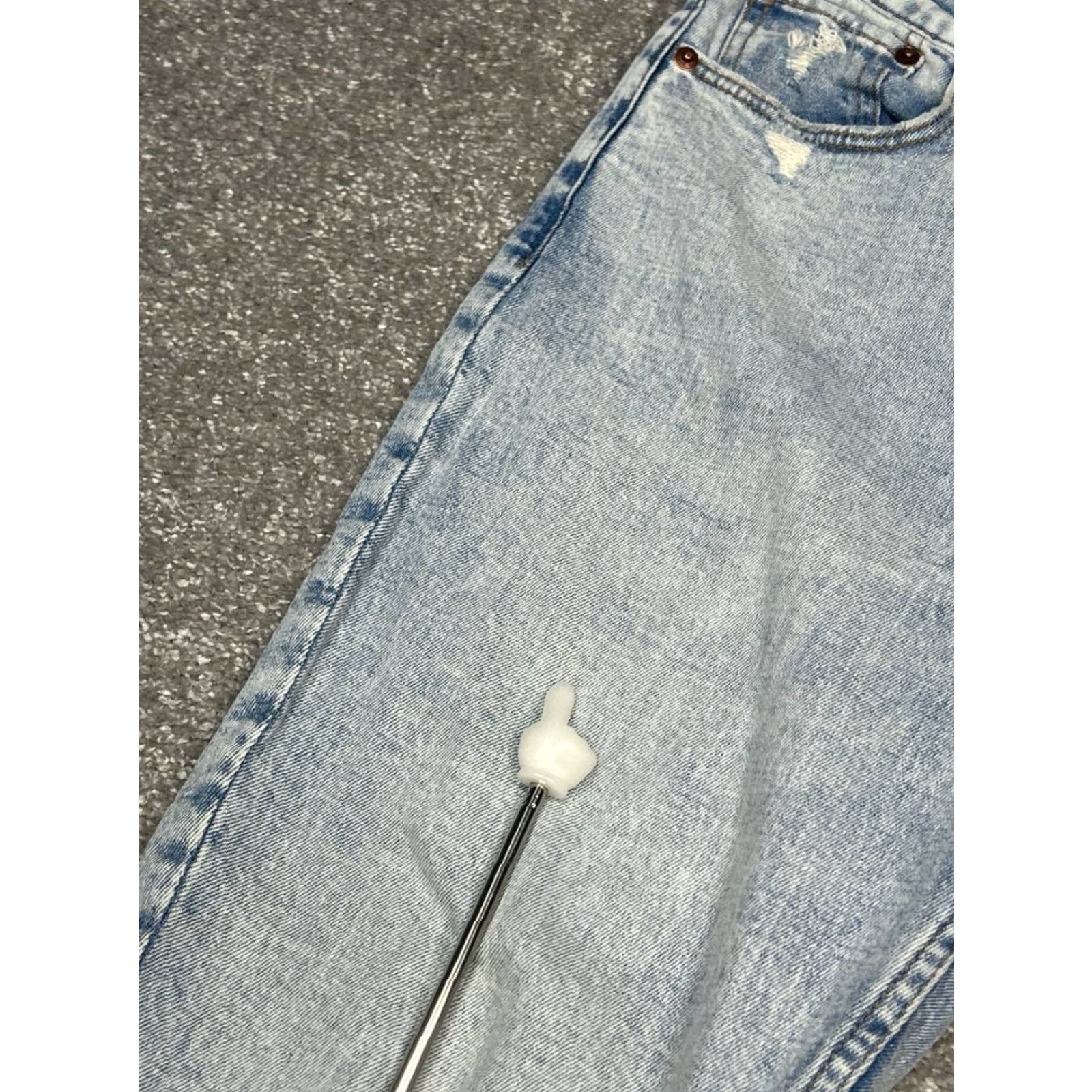 Abercrombie & Fitch Abercrombie & Fitch The Skinny Jeans Women 4 Blue Denim Cotton High Rise 27x25 Distressed Pockets Stretch Modern City Preppy Womens Jeans Size 27" / US 4 / IT 40 - 7 Thumbnail