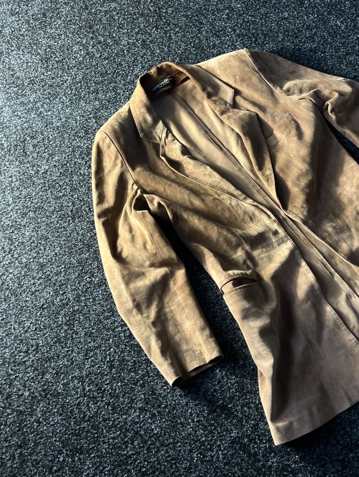 Designer × Mario Valentino ARCHIVE VINTAGE VALENTINO MARIO LUXURY LEATHER BLAZER JACKET Size US M / EU 48-50 / 2 - 2 Thumbnail
