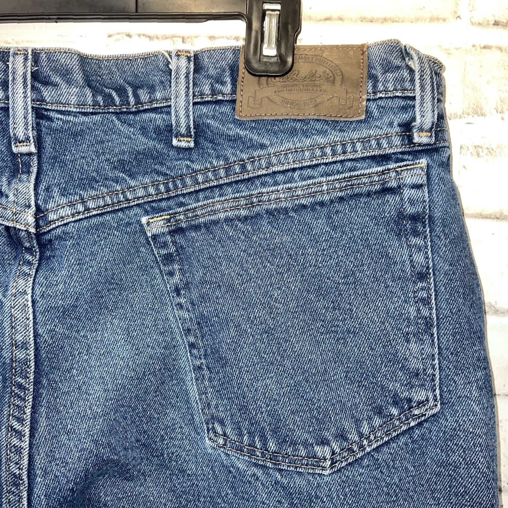Vintage Cabela's Jeans Mens Size 38x32 Fleece Lined Straight Blue Outdoor Gear Men Size US 38 / EU 54 - 3 Thumbnail