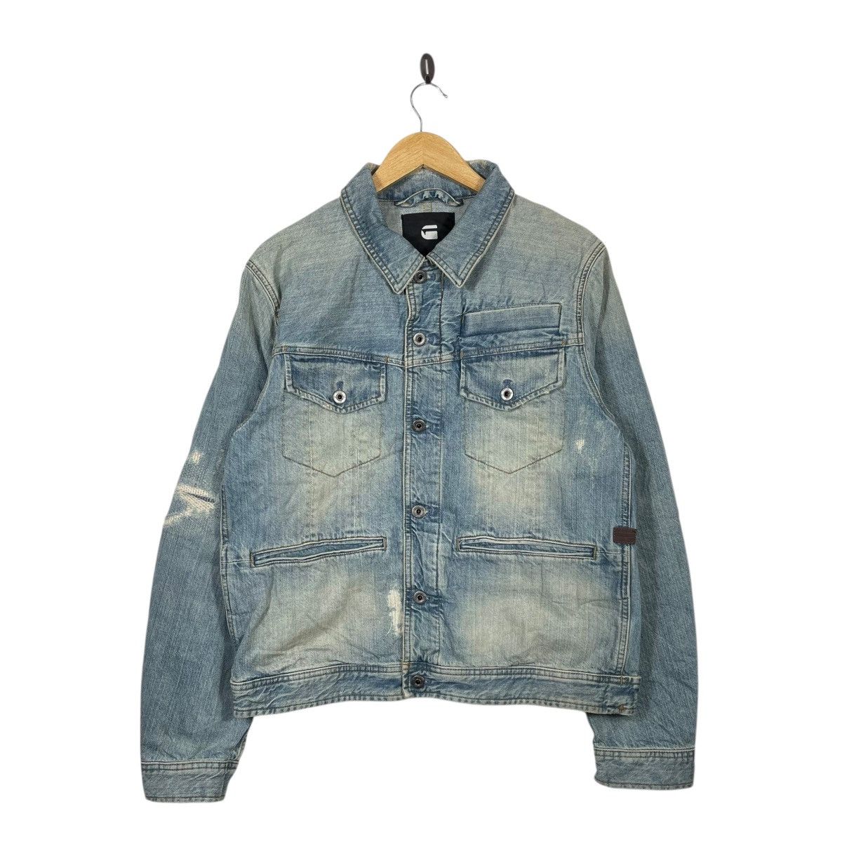 G-Star G-Star Raw D-Staq DC Slim Denim Jacket Light Wash Size US L / EU 52-54 / 3 - 1 Thumbnail