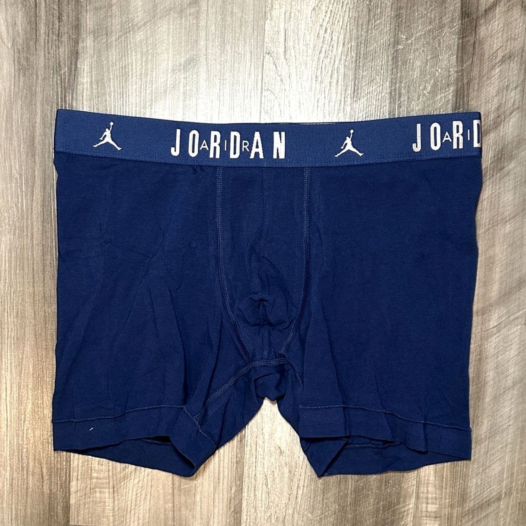 Nike Nike Air Jordan Cotton Stretch Boxer Brief Large Men Blue Navy Underwear NWOT Size 42R - 2 Thumbnail